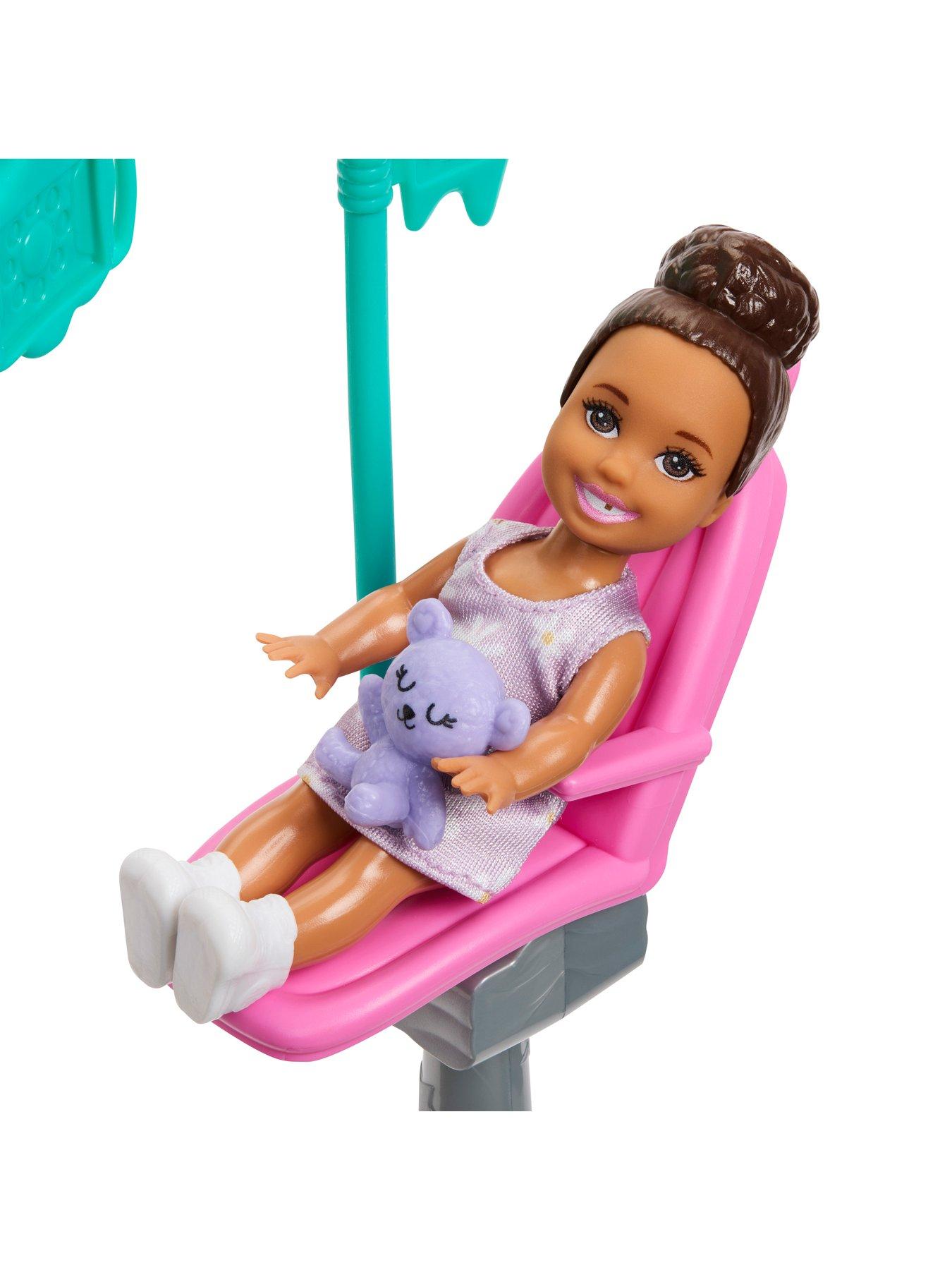 Image 5 of 7 of Barbie Careers Dentist Playset with Blonde Fashion Doll, Small Doll, Examination Chair &amp; Accessories