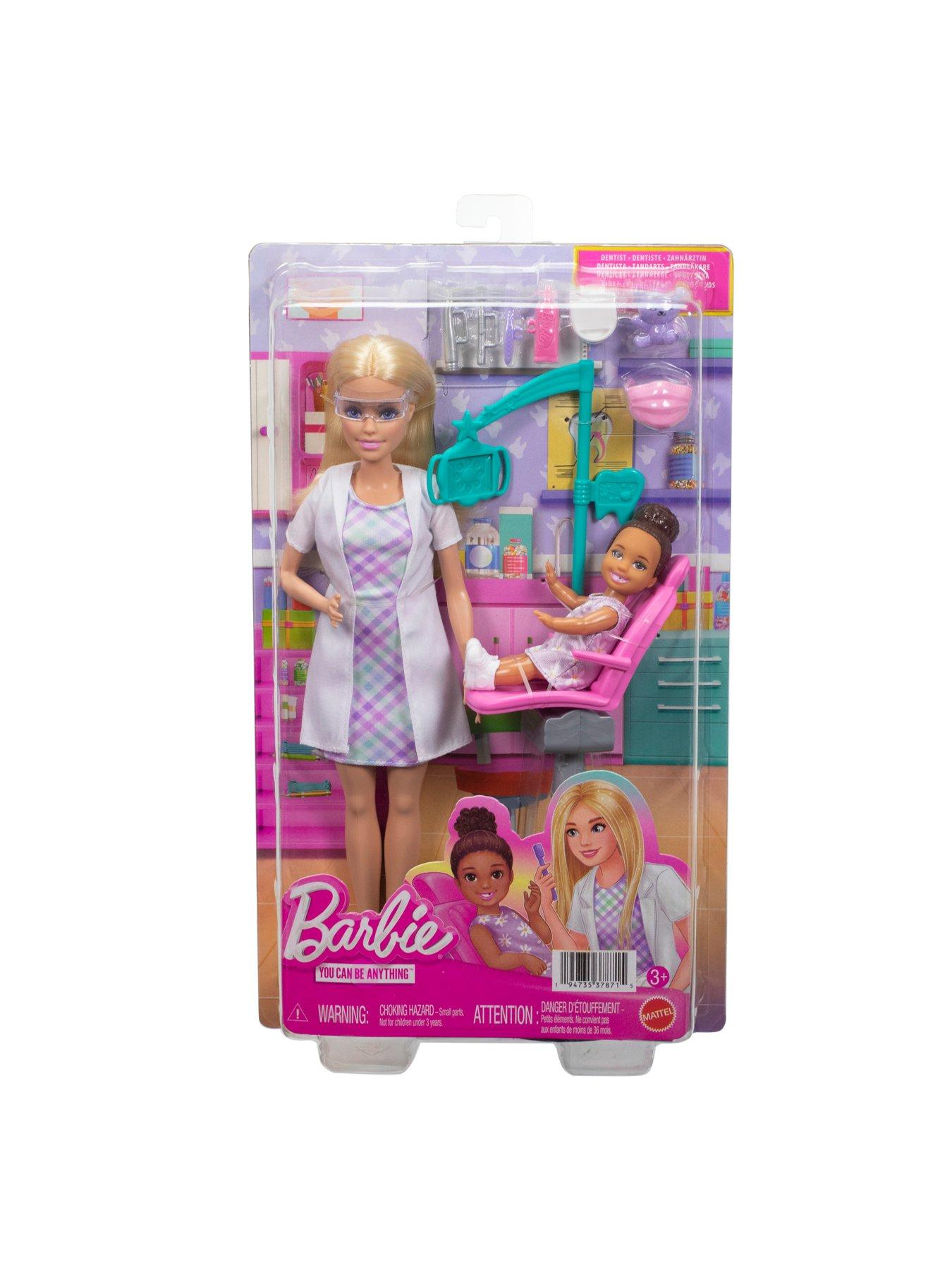 Image 7 of 7 of Barbie Careers Dentist Playset with Blonde Fashion Doll, Small Doll, Examination Chair &amp; Accessories