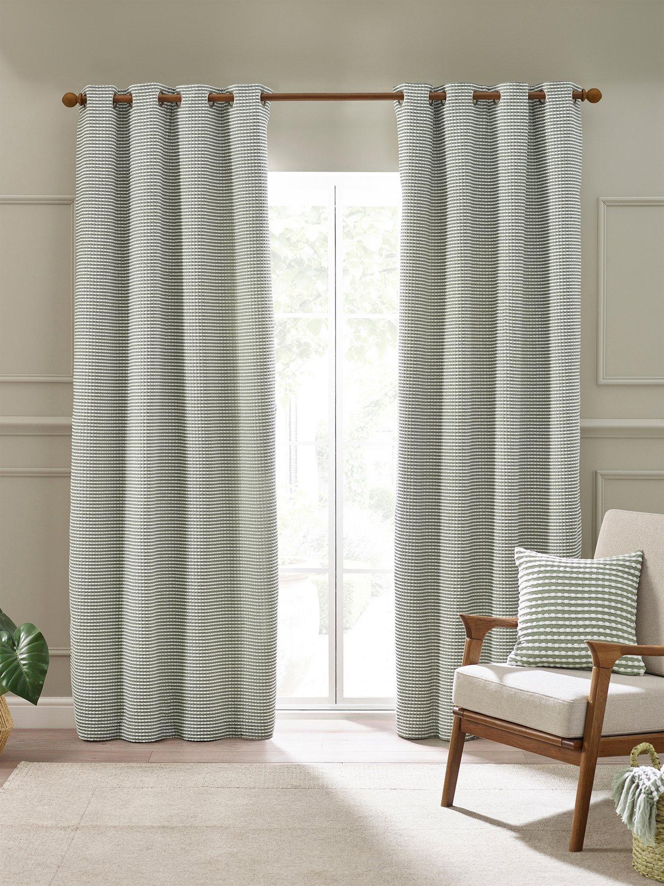 Catherine Lansfield Stab Stitch Curtains