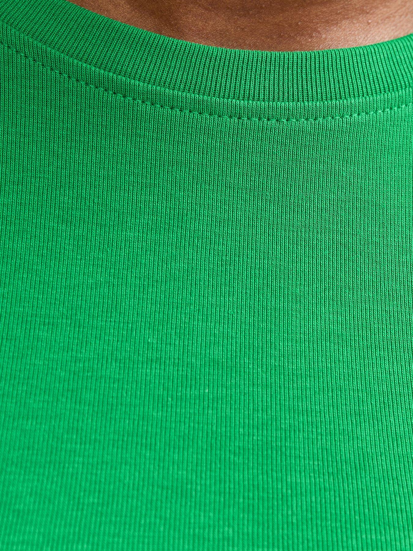 new-look-short-sleeve-fitted-top-dark-greendetail