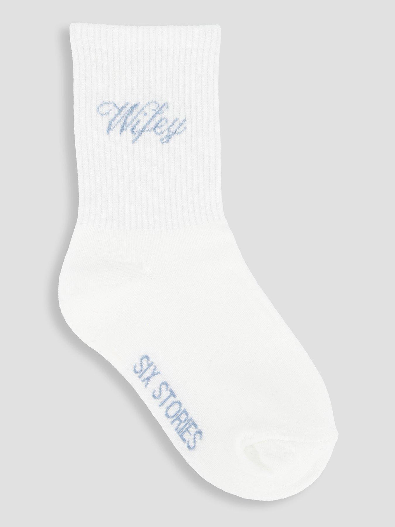 Image 1 of 3 of Six Stories Just Married Socks - White