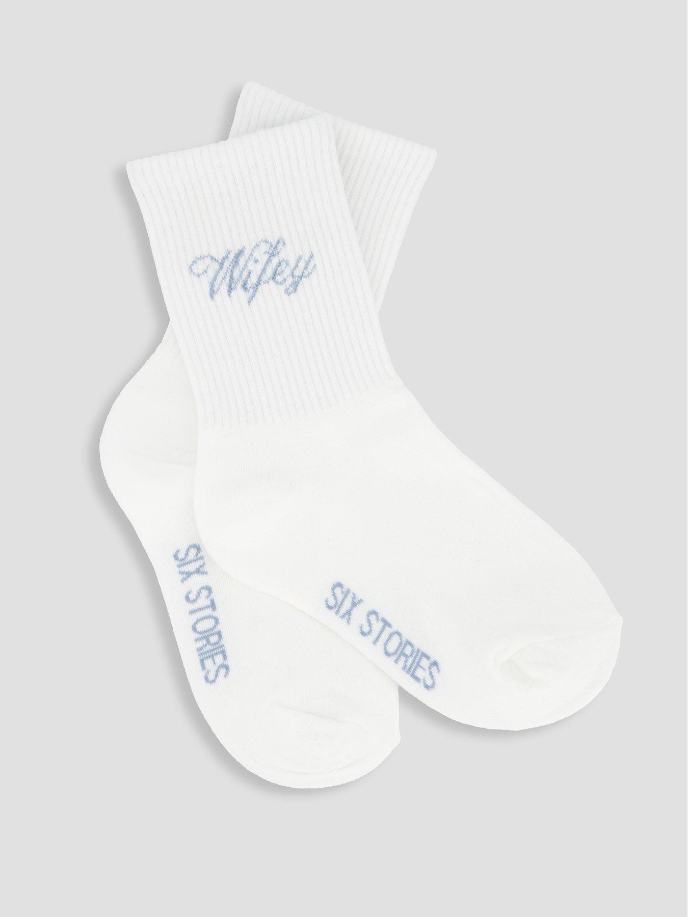 Image 2 of 3 of Six Stories Just Married Socks - White