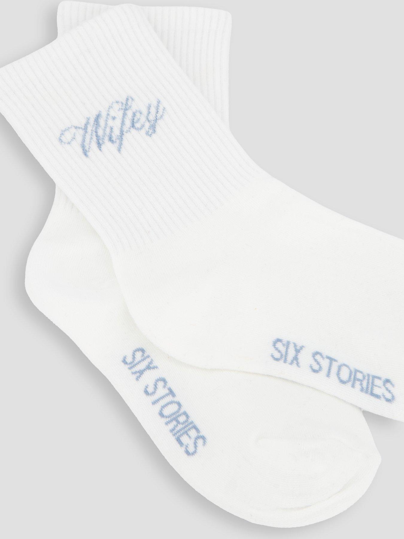 Image 3 of 3 of Six Stories Just Married Socks - White