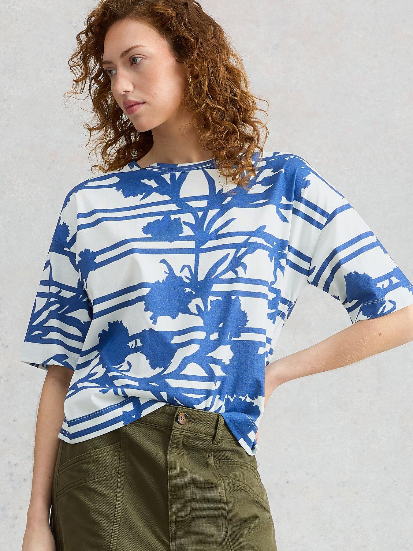 Image 1 of 6 of White Stuff Katya Tee - White