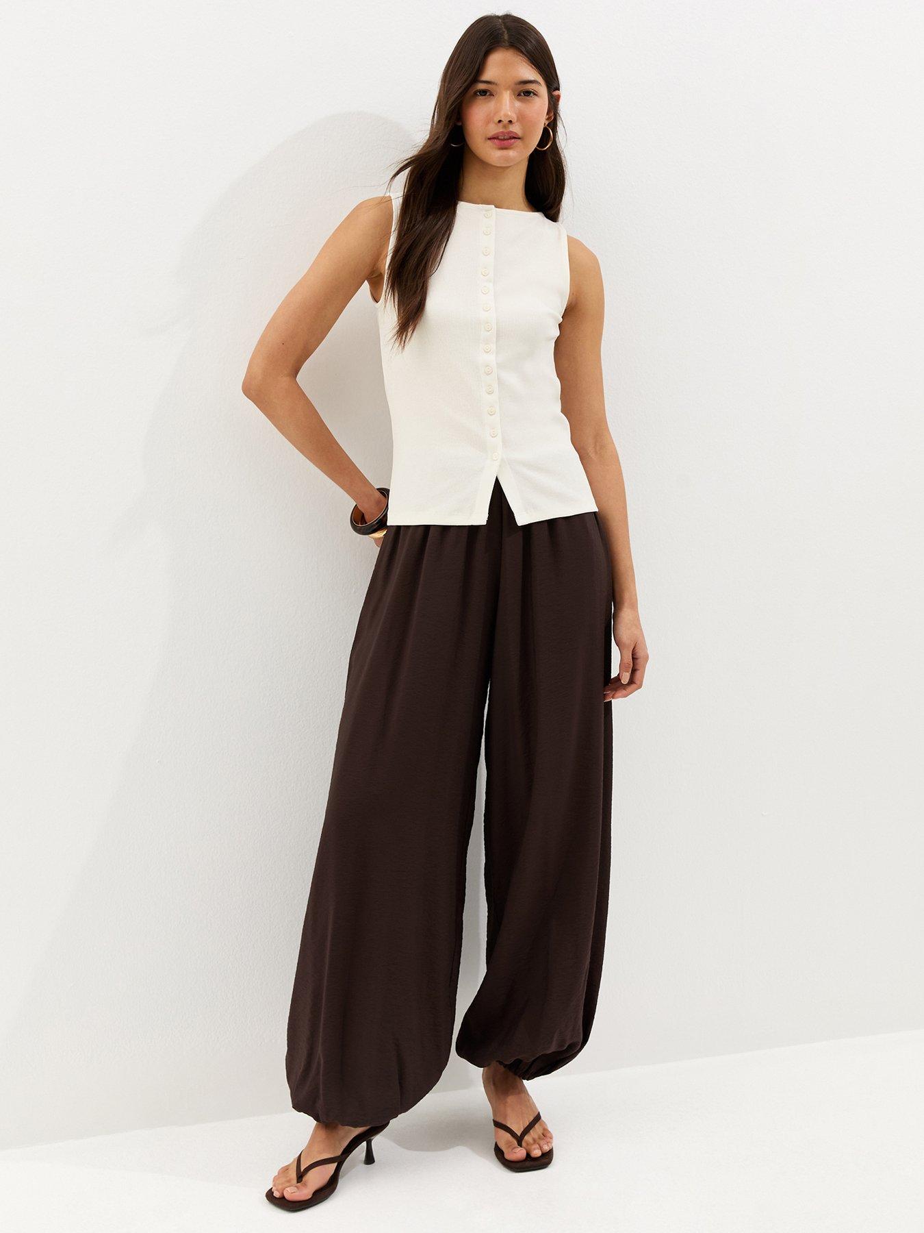 Image 3 of 5 of New Look Button Through Tank Top - Cream