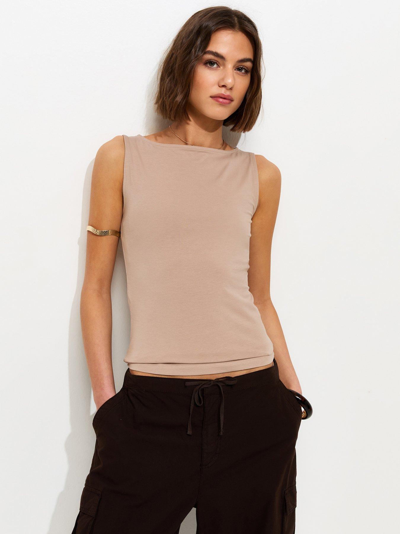 New Look Mink Slash Neck Vest Top