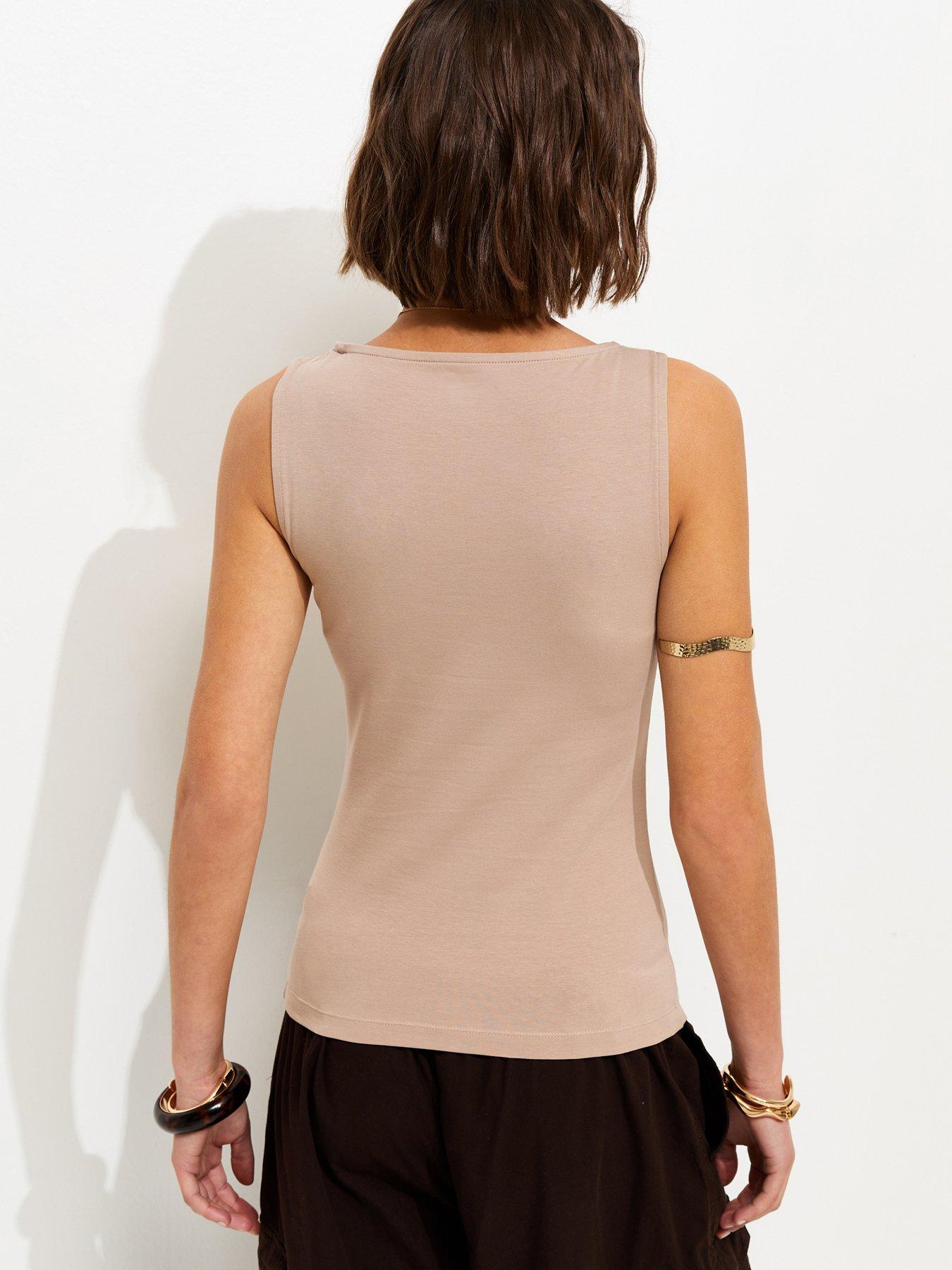 Image 2 of 5 of New Look Mink Slash Neck Vest Top