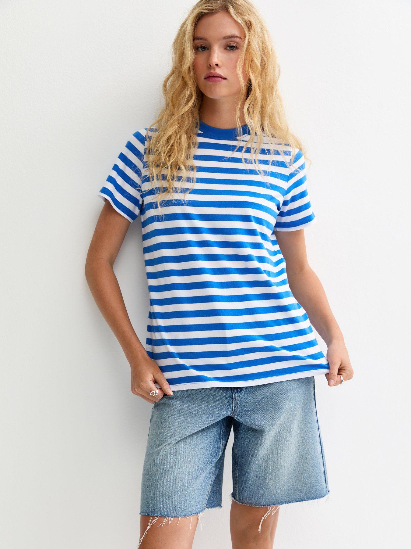 new-look-cotton-striped-t-shirt-blue