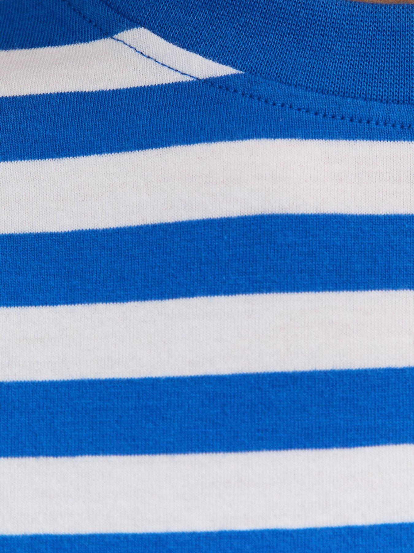 Image 5 of 5 of New Look Cotton Striped T-Shirt - Blue