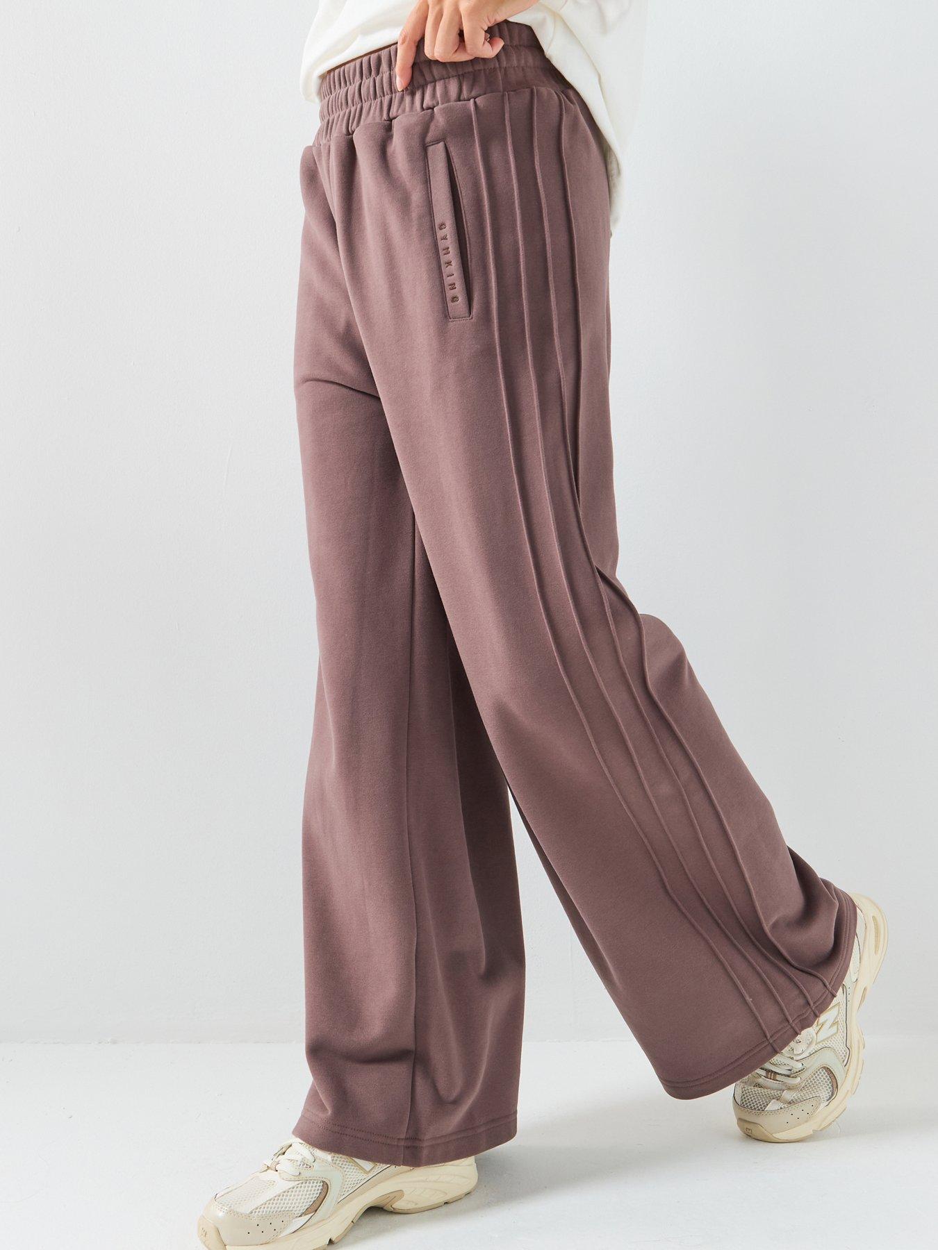 Gym King Womens Replenish Wide Seam Jogger - Brown