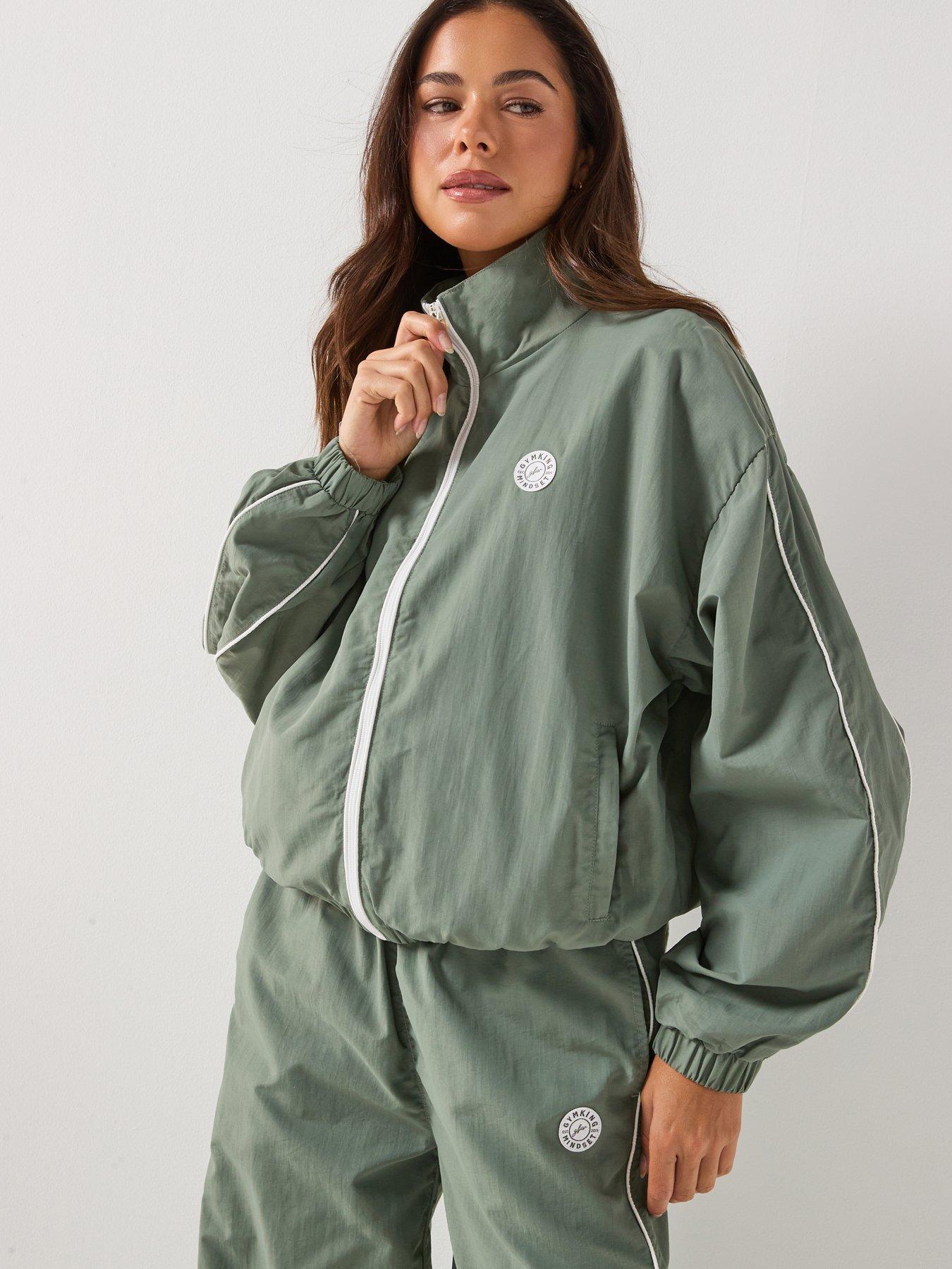 Image 1 of 6 of Gym King Womens Composure Woven Jacket - Green