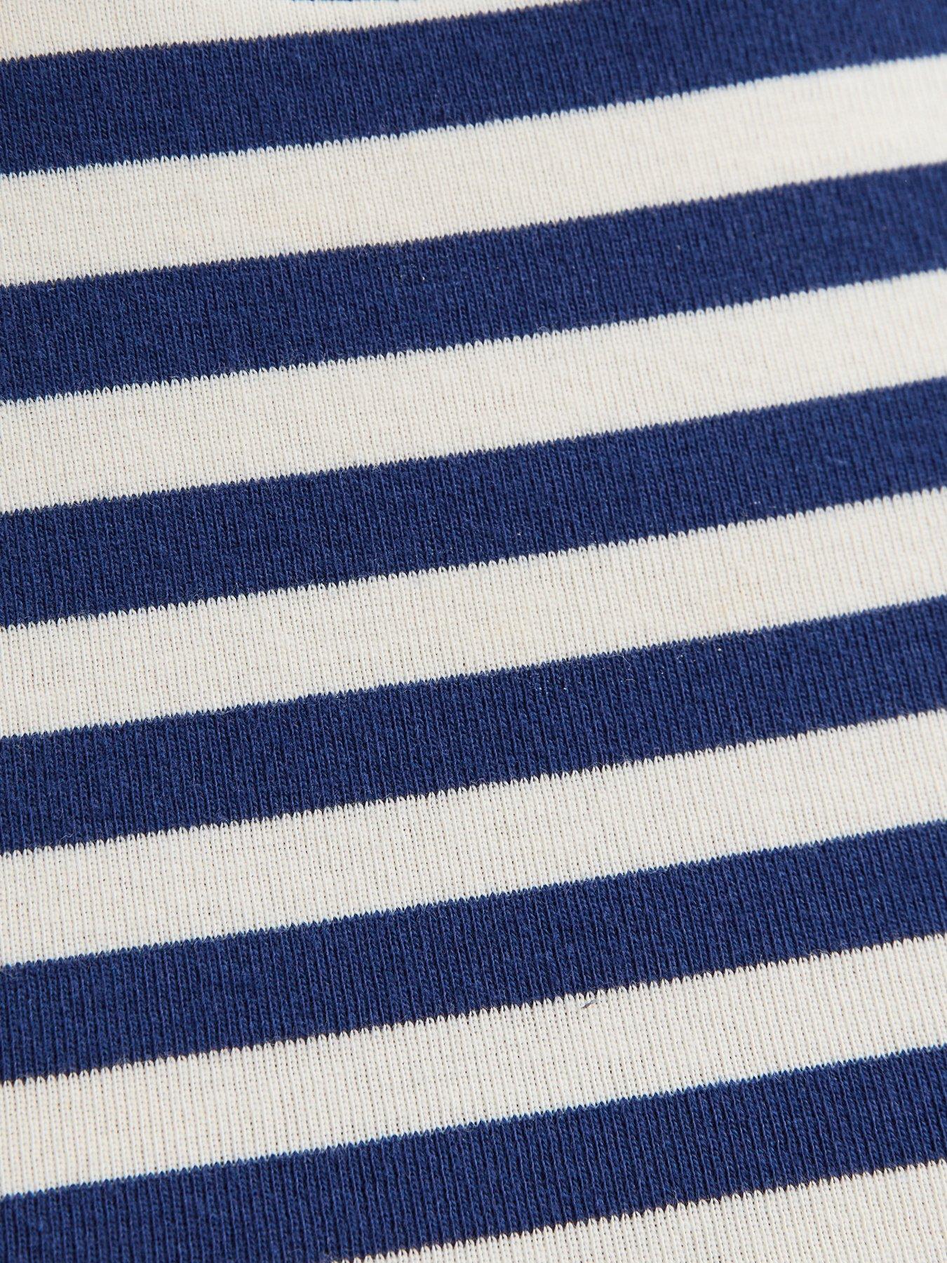 Image 6 of 6 of New Look Striped Cropped T-Shirt - Blue