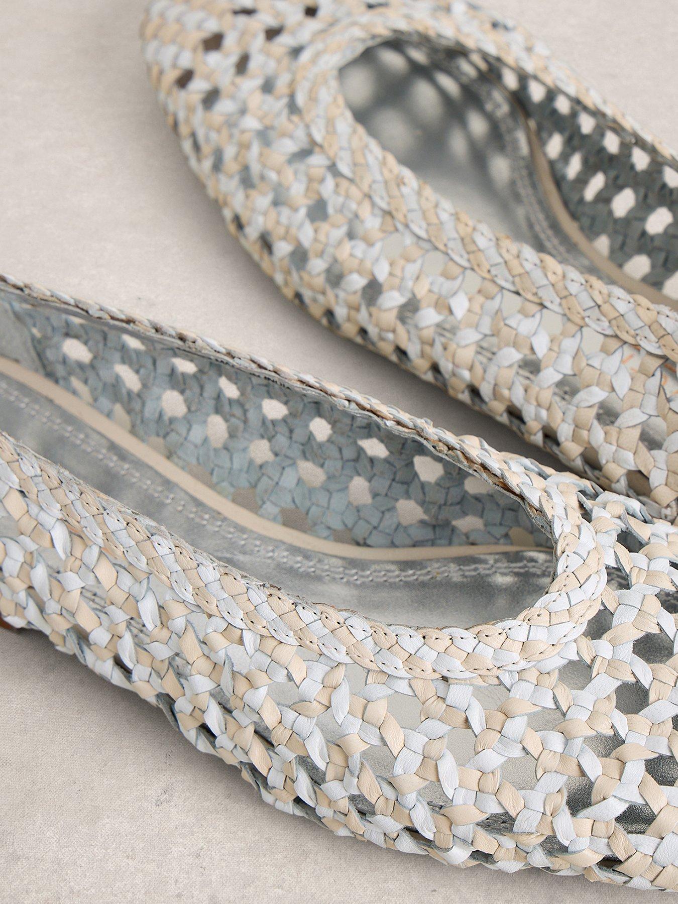 Image 4 of 4 of White Stuff Winnie Woven Ballerina - Cream
