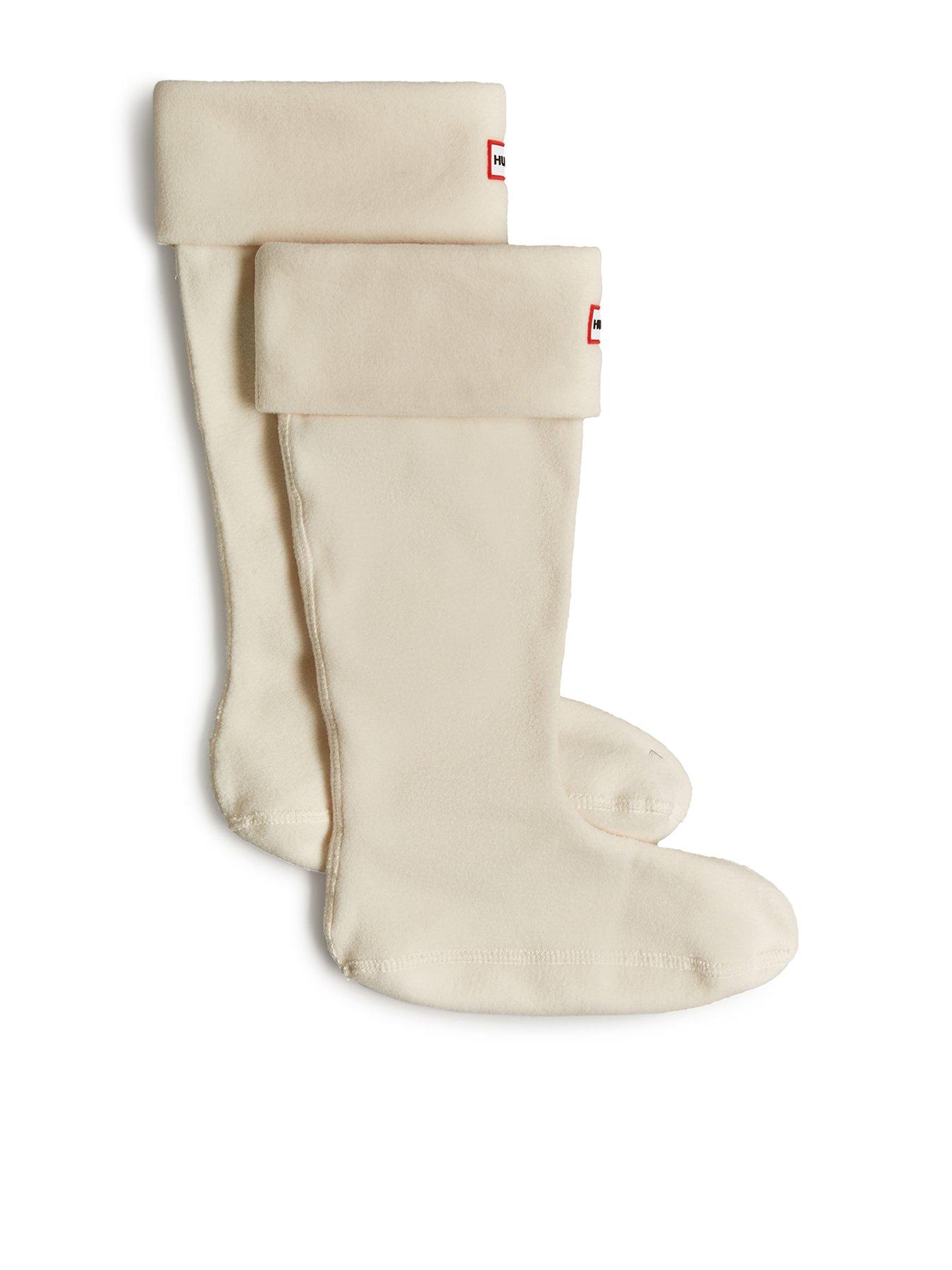 Image 1 of 3 of Hunter Fleece Tall Boot Sock - White