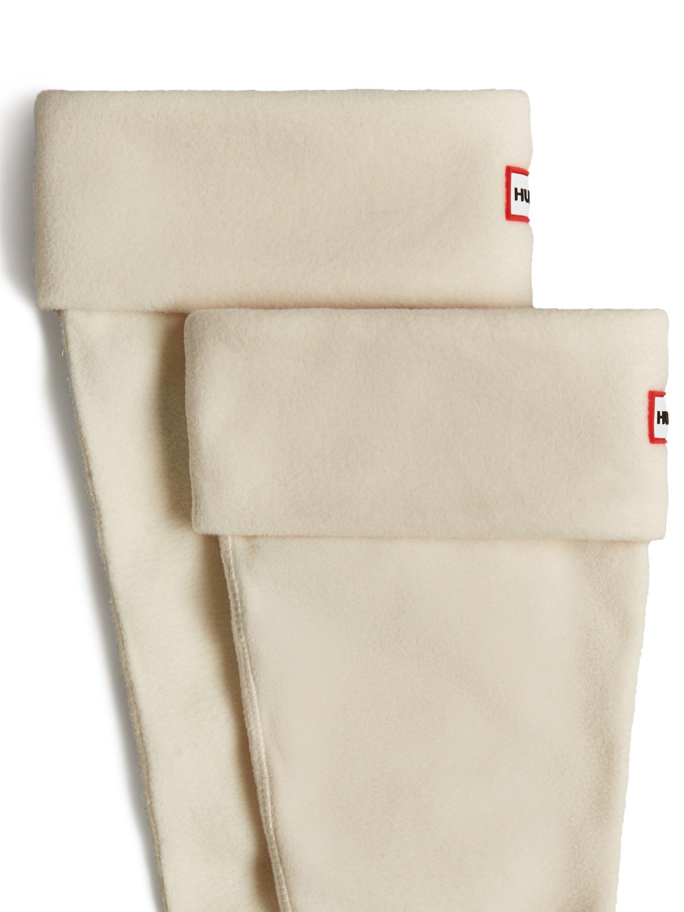 Image 2 of 3 of Hunter Fleece Tall Boot Sock - White