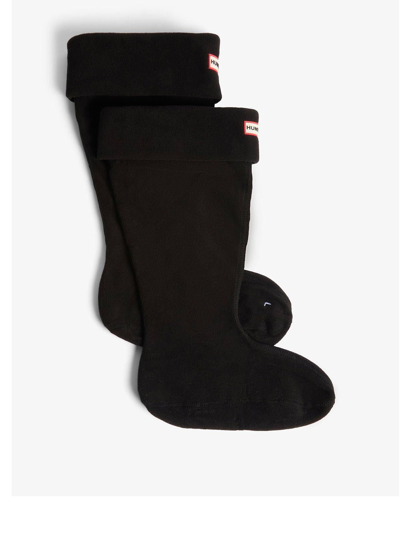 hunter-downpour-fleece-sock-black
