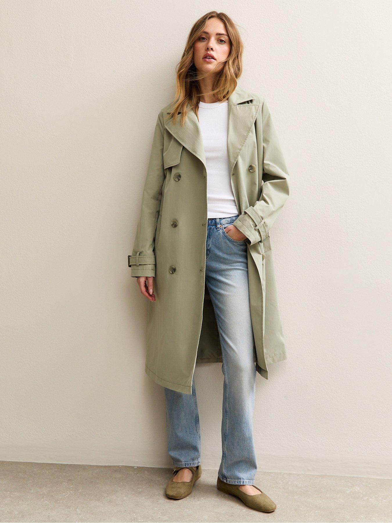 new-look-light-khaki-double-breasted-trench-coatfront