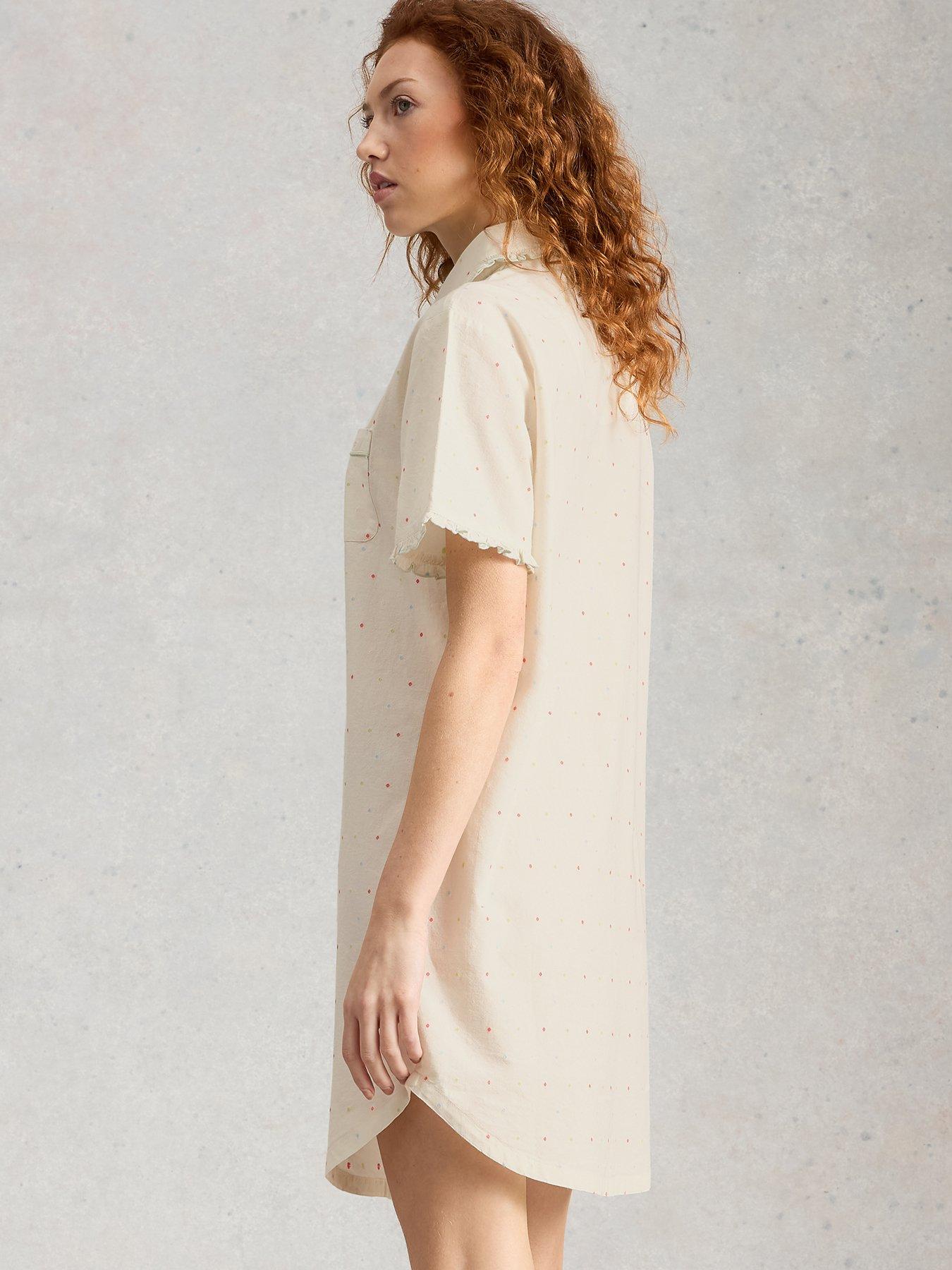 Image 2 of 6 of White Stuff Nelly Nightshirt Dress - Cream