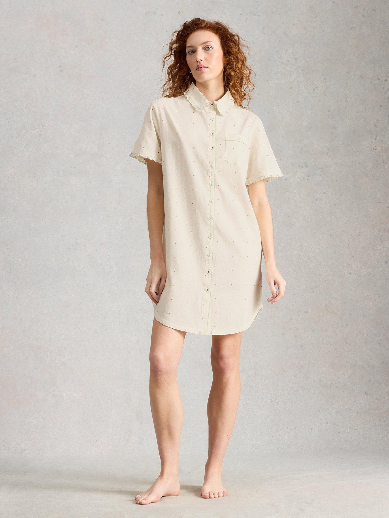 Image 3 of 6 of White Stuff Nelly Nightshirt Dress - Cream