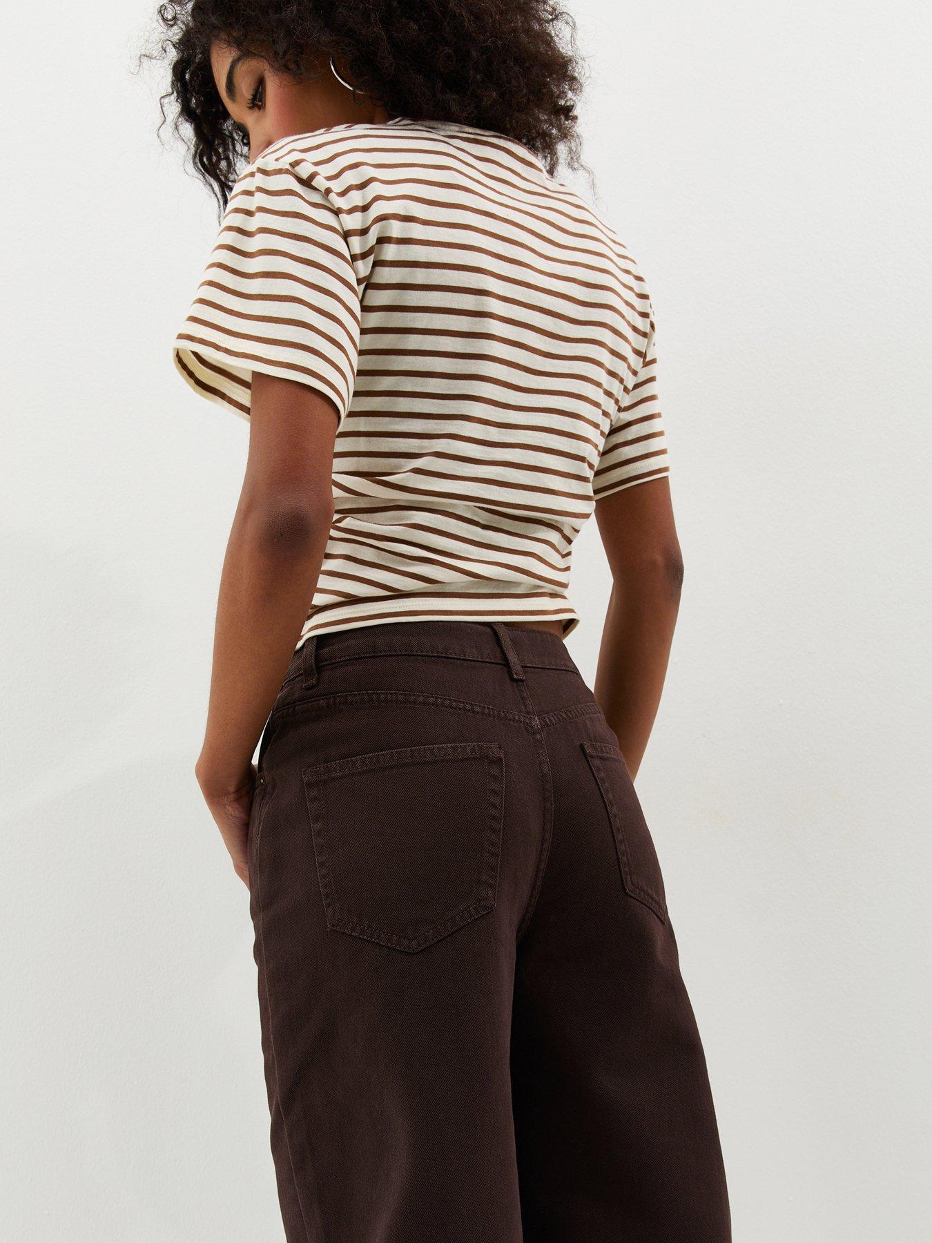 new-look-dark-brown-barrel-leg-jeansstillFront