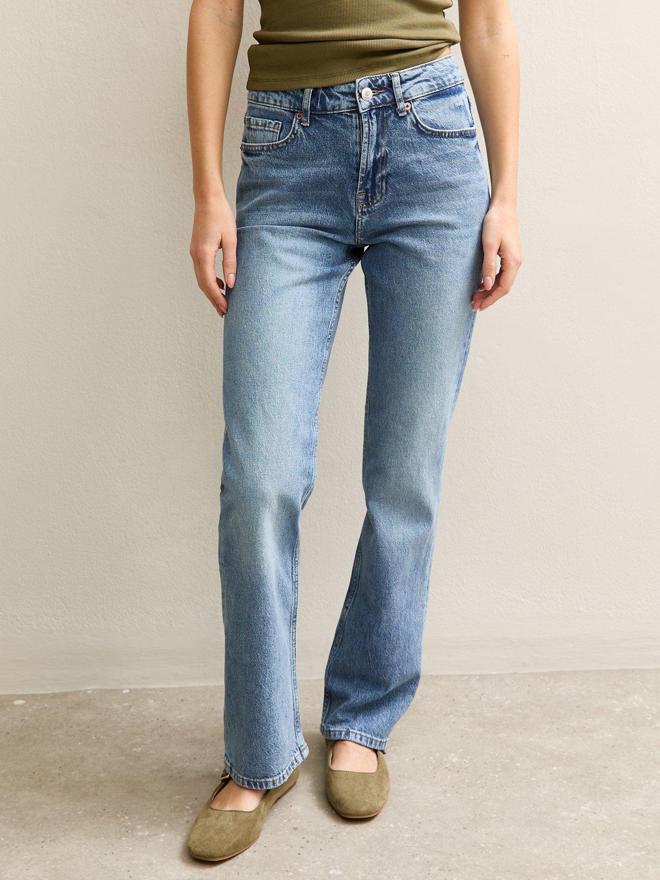 New Look Mid Straight Leg Jeans - Blue