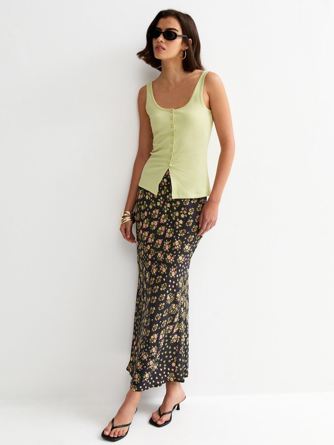 new-look-floral-bias-cut-midi-skirt-black