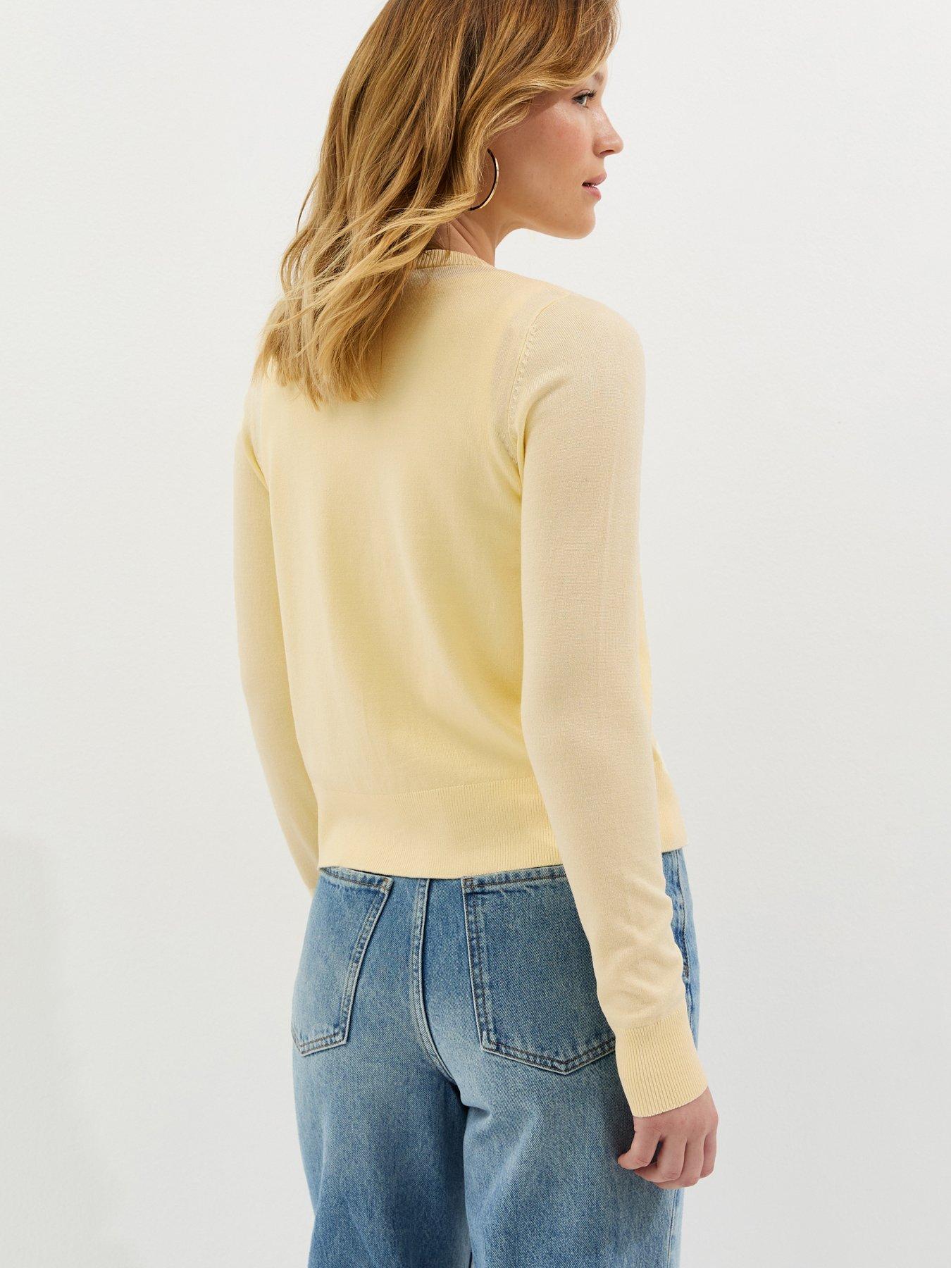 new-look-knit-crew-neck-button-up-cardigan-light-yellowstillFront