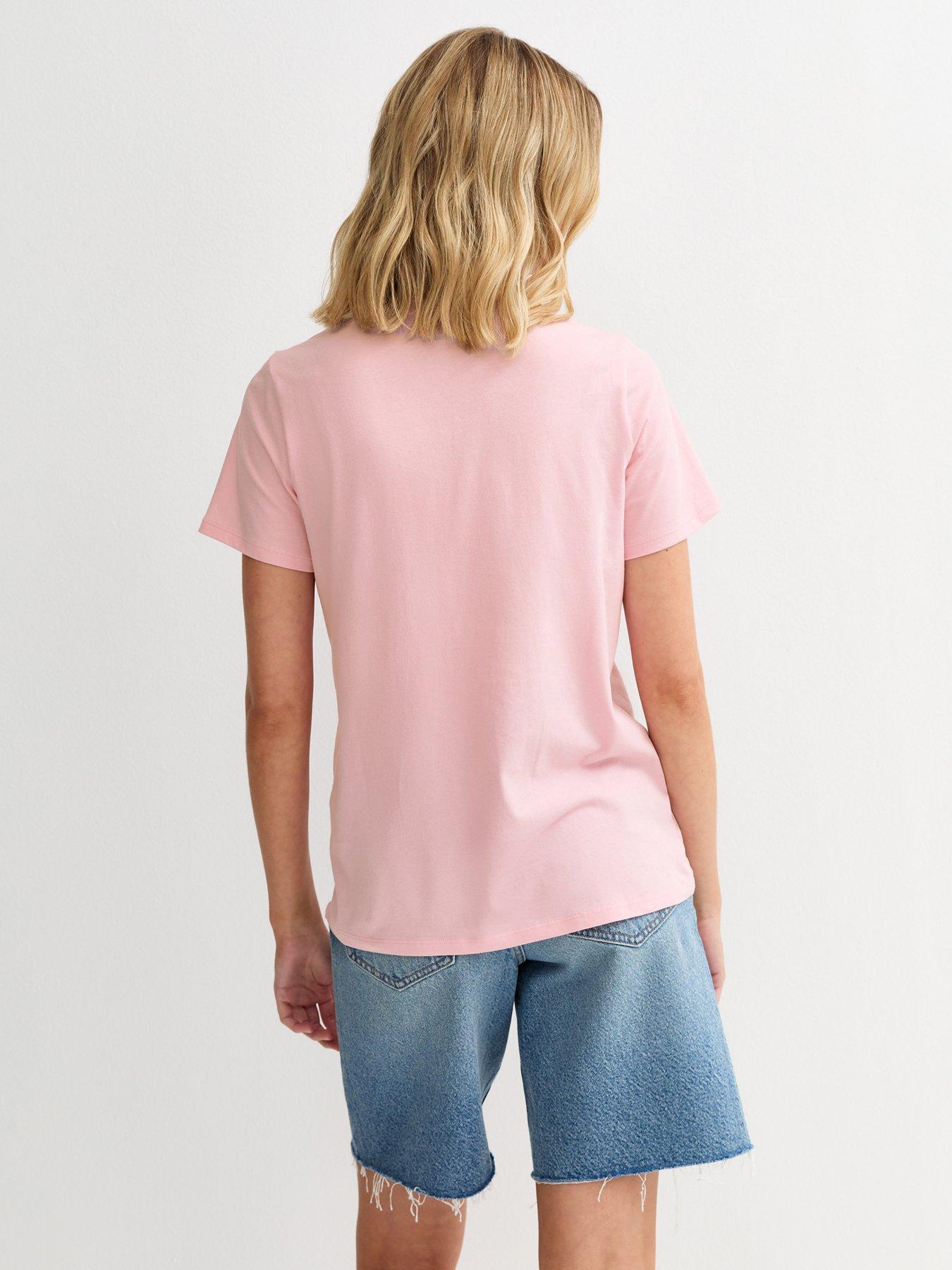 new-look-light-pink-foiled-flower-print-t-shirtstillFront