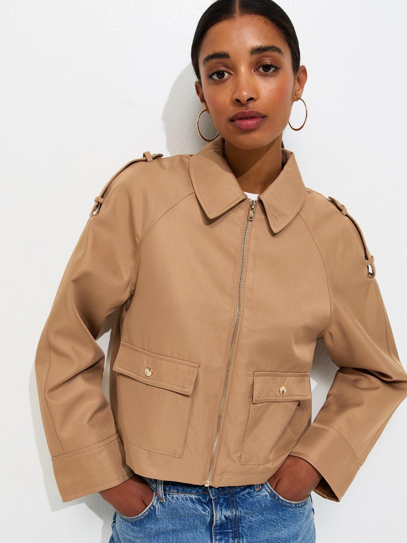 New Look Short Trucker Jacket - Tan