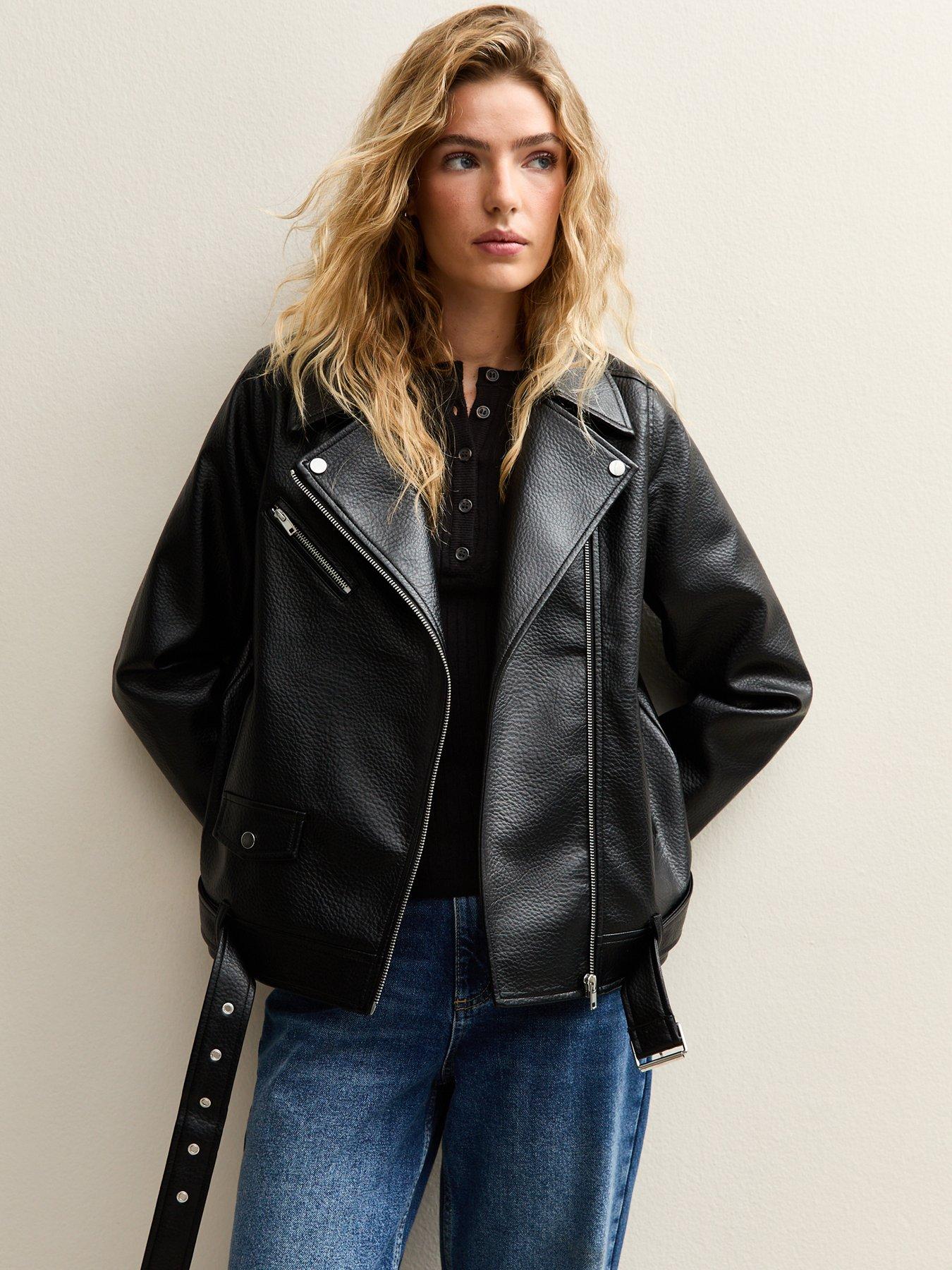 new-look-black-faux-leather-textured-oversized-biker-jacketfront