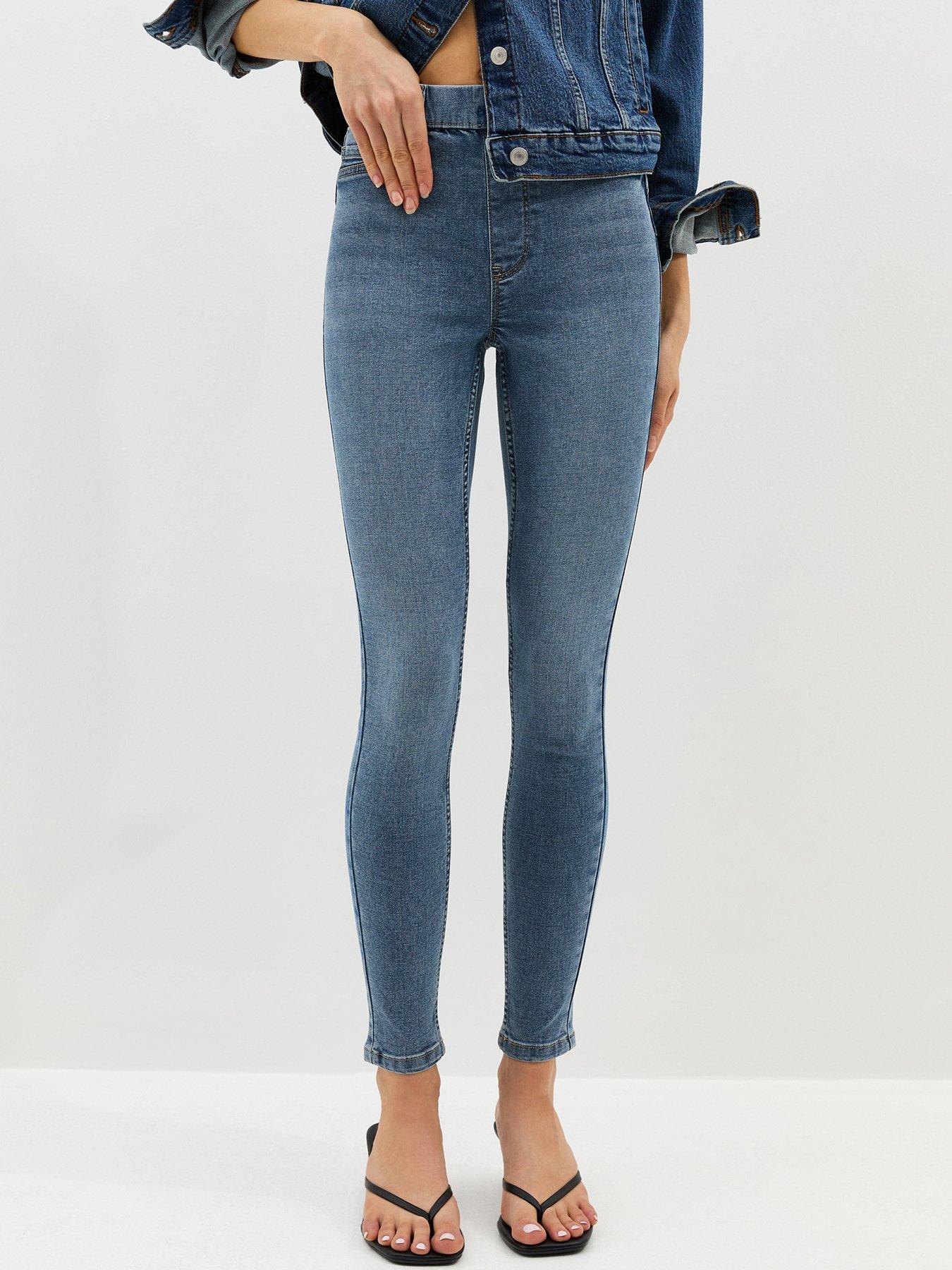 Image 1 of 7 of New Look Lift &amp; Shape Emilee Jeggings - Blue