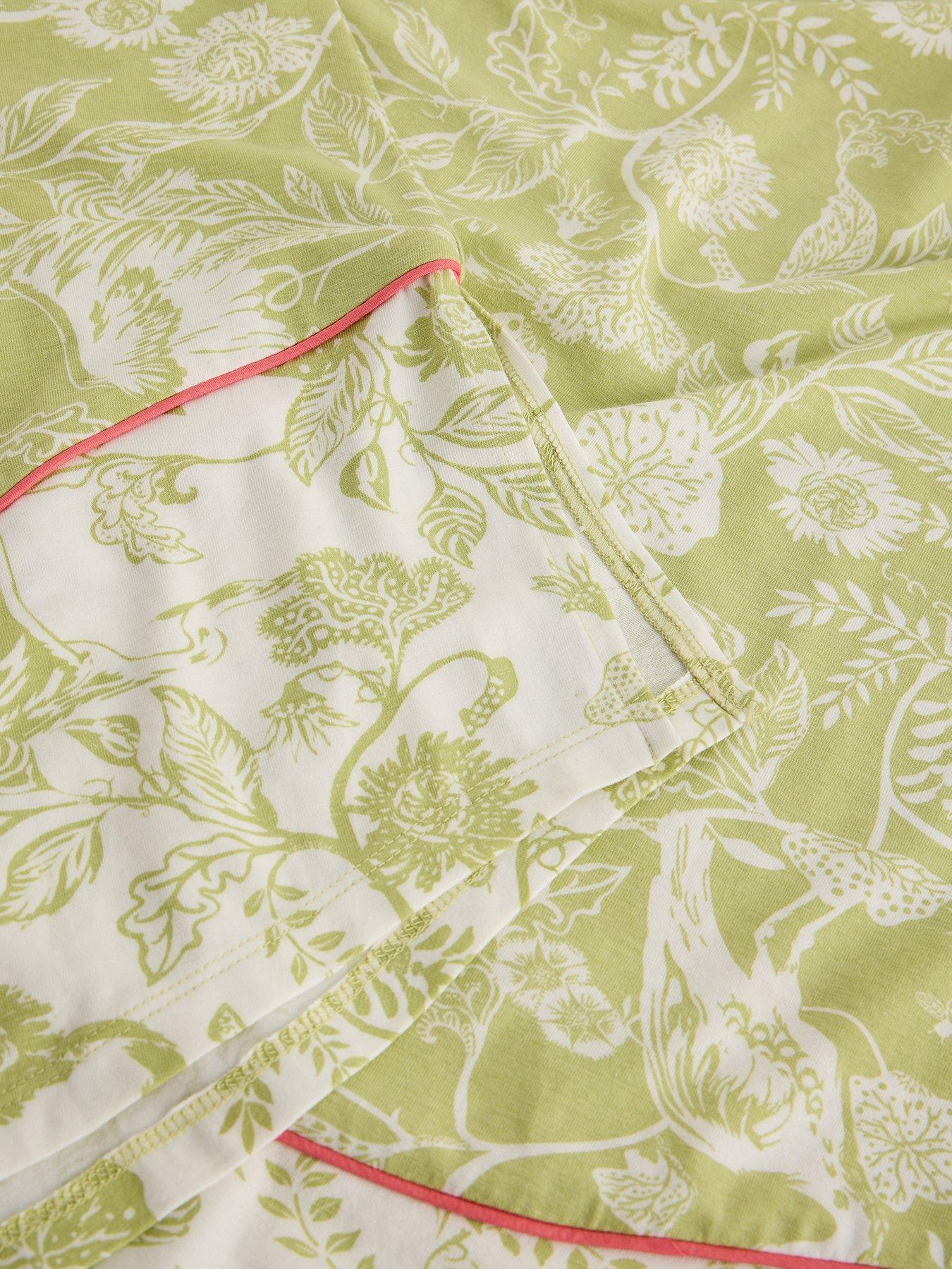 Image 6 of 6 of White Stuff Evane Jersey Midi Nightie - Green