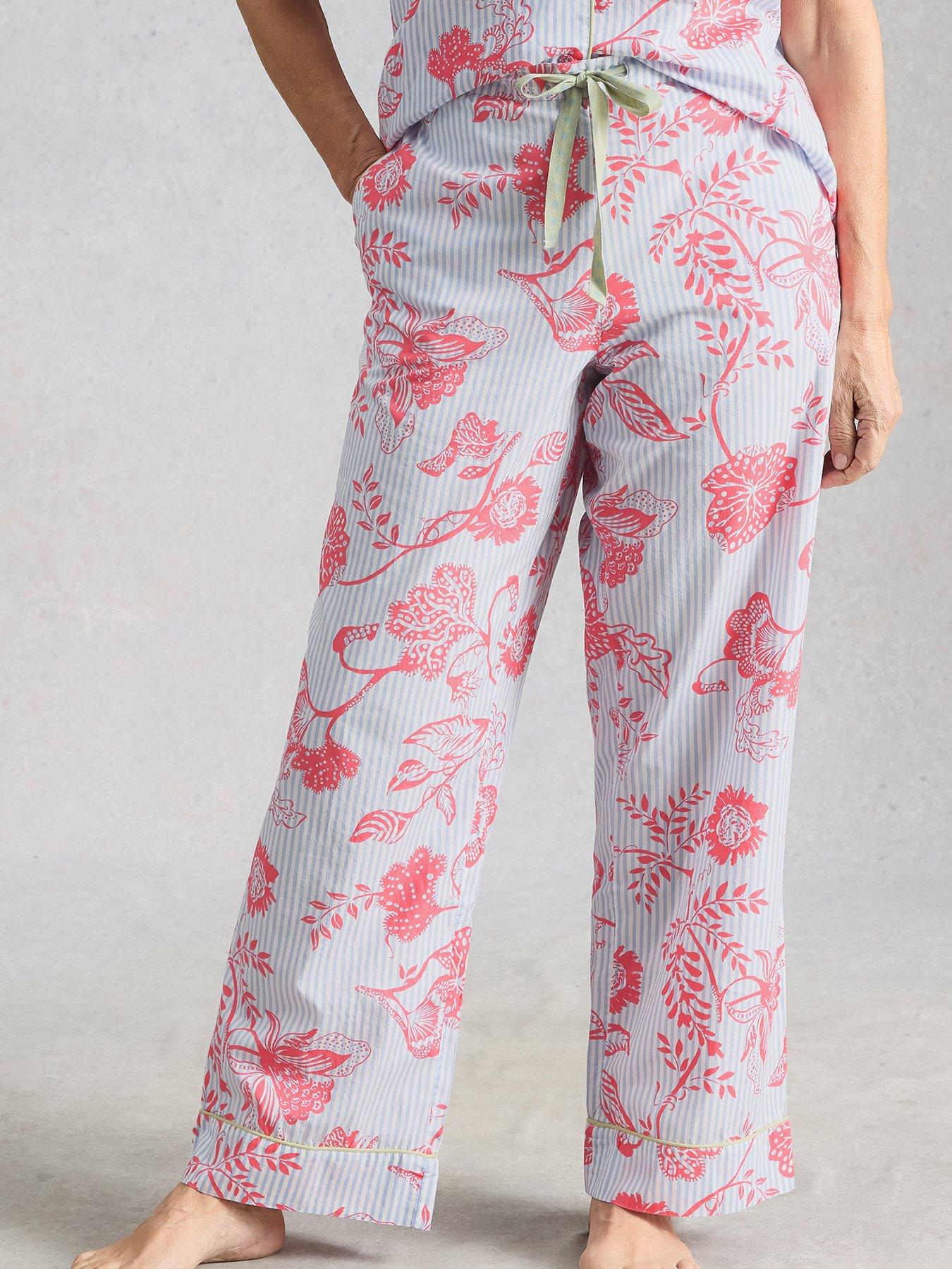 Image 1 of 6 of White Stuff Nina Lightweight Pyjama Bottoms - Blue