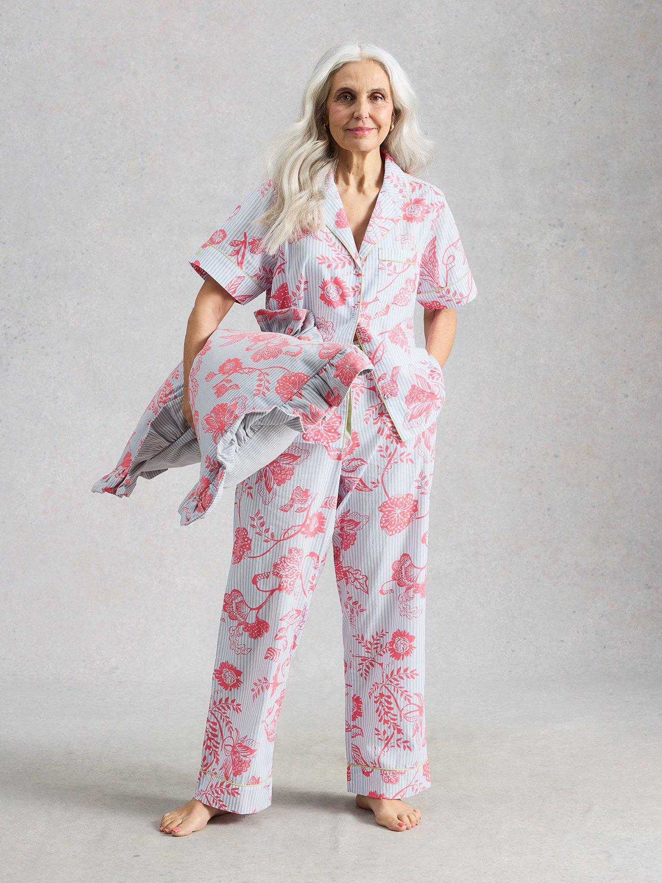 Image 3 of 6 of White Stuff Nina Lightweight Pyjama Bottoms - Blue