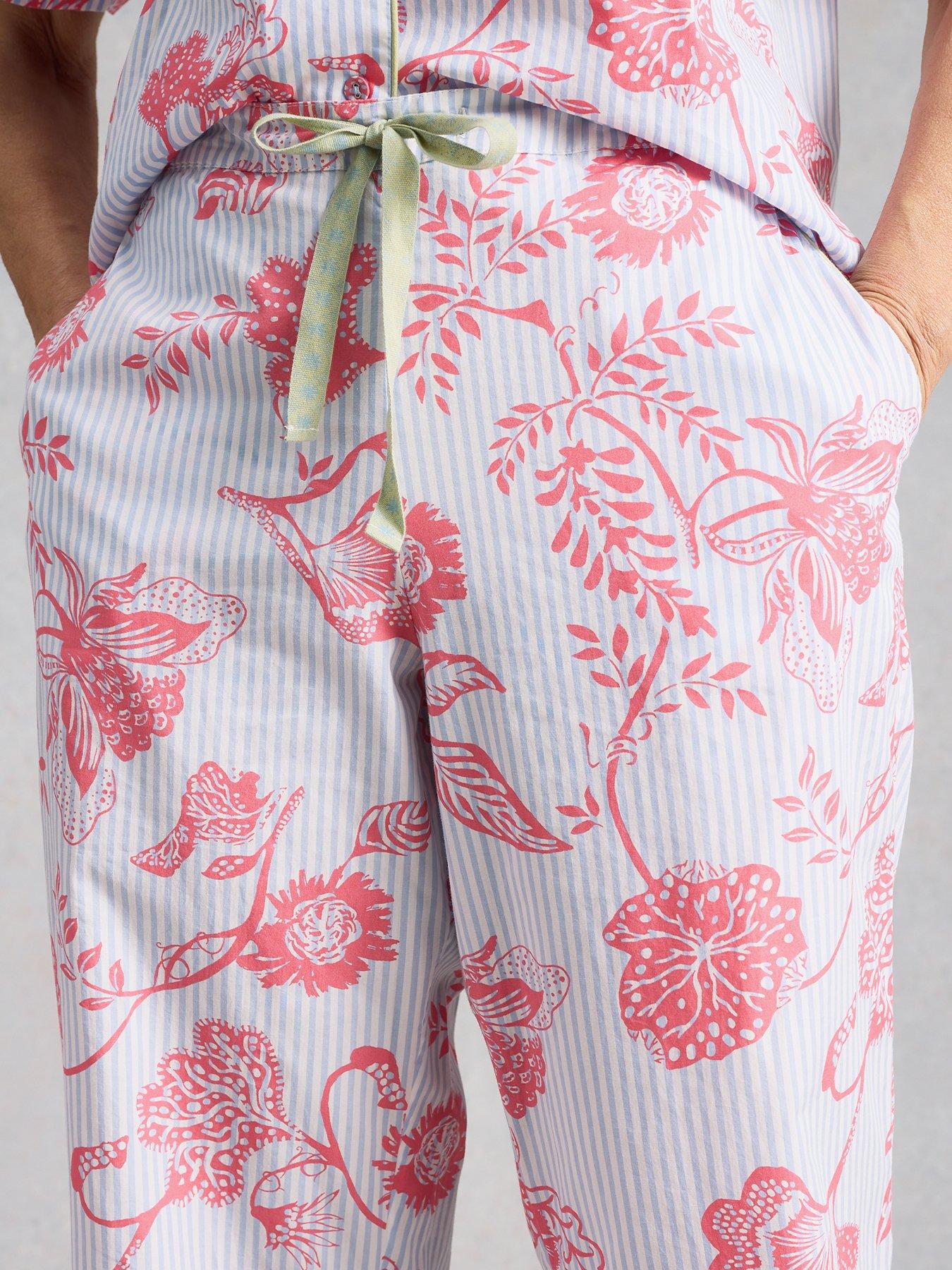 Image 4 of 6 of White Stuff Nina Lightweight Pyjama Bottoms - Blue