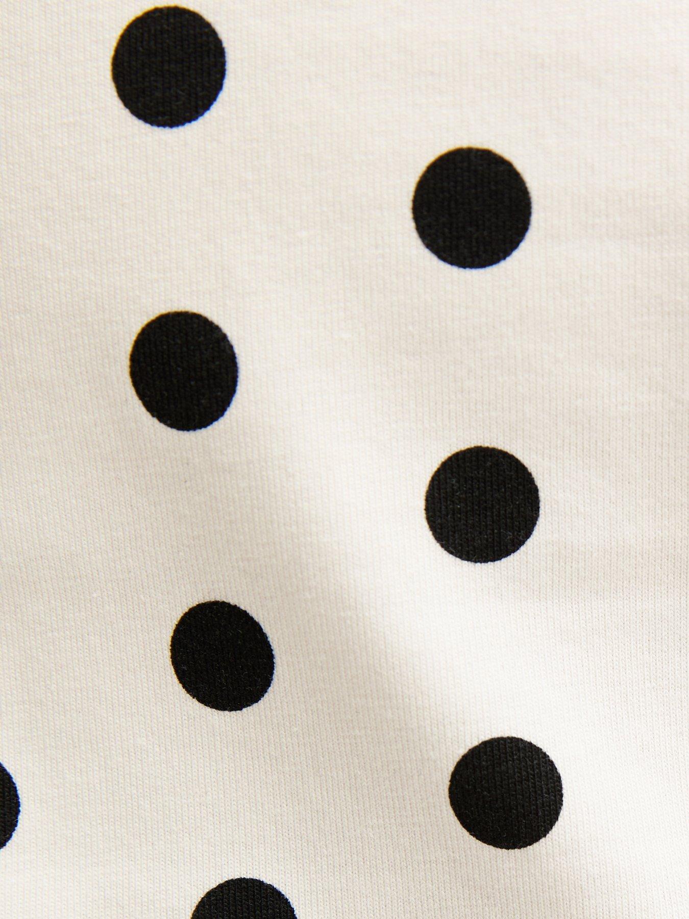 Image 5 of 5 of New Look Polka Dot Slash Neck Vest - Cream