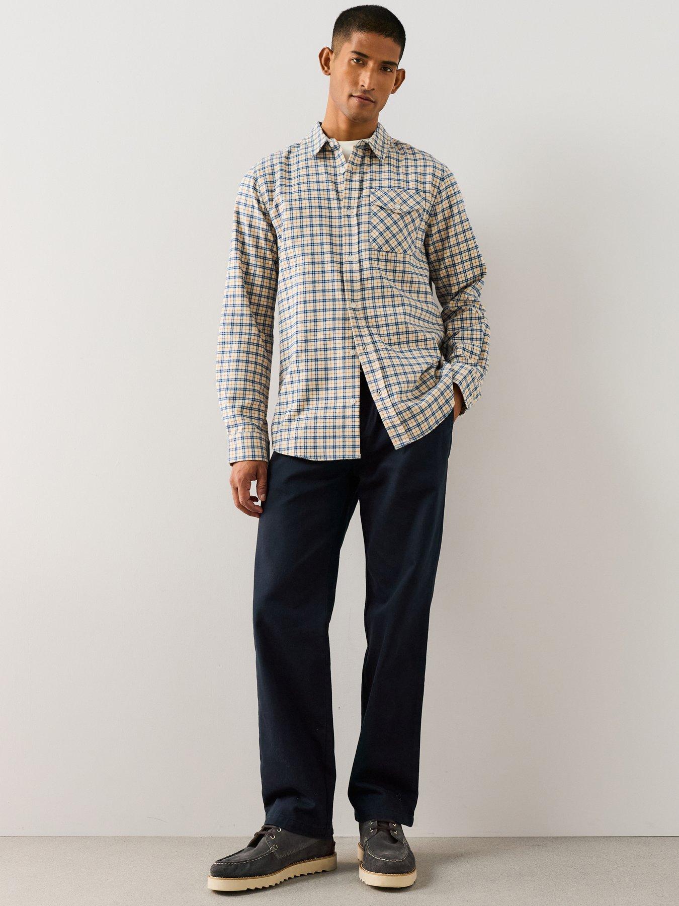 The Very Collection Long Sleeve Checked Shirt - Beige