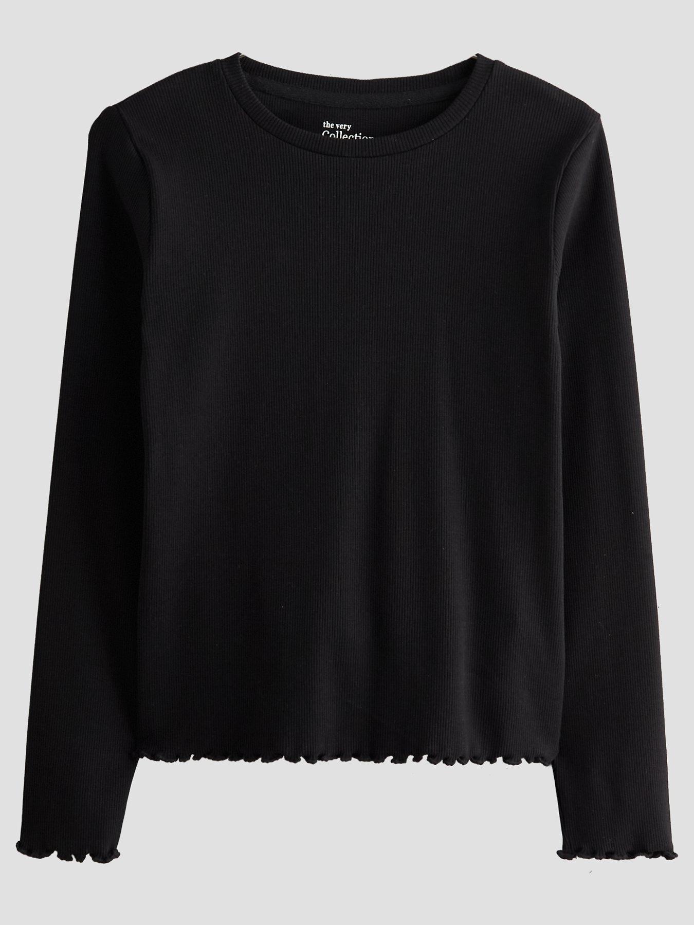 Image 3 of 5 of The Very Collection Girls 3 Pack Core Basic Longsleeve Tops - Multi