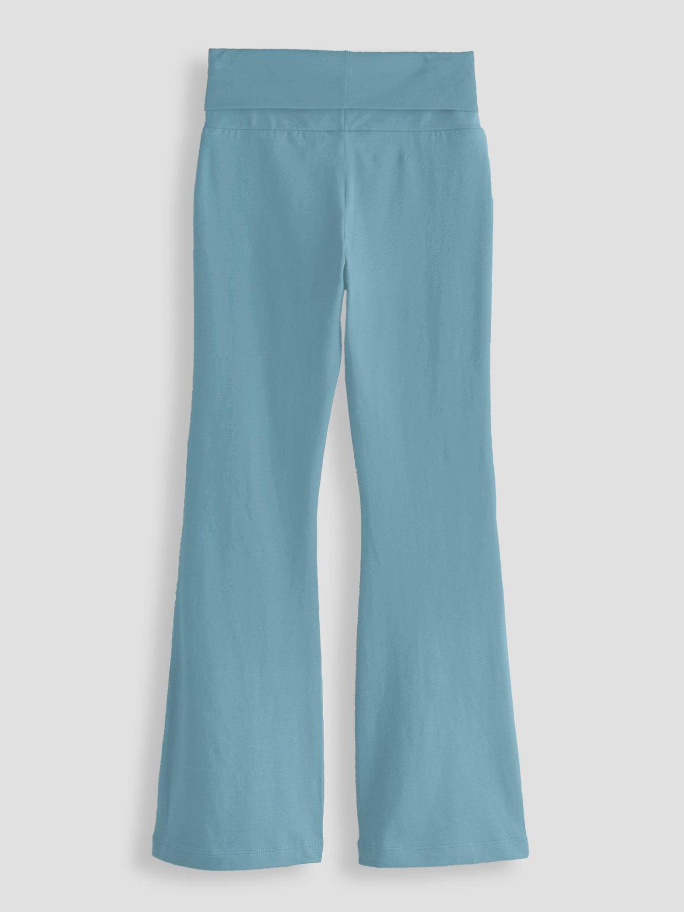 Image 2 of 4 of The Very Collection Girls Fold Over Flared Basic Leggings - Blue