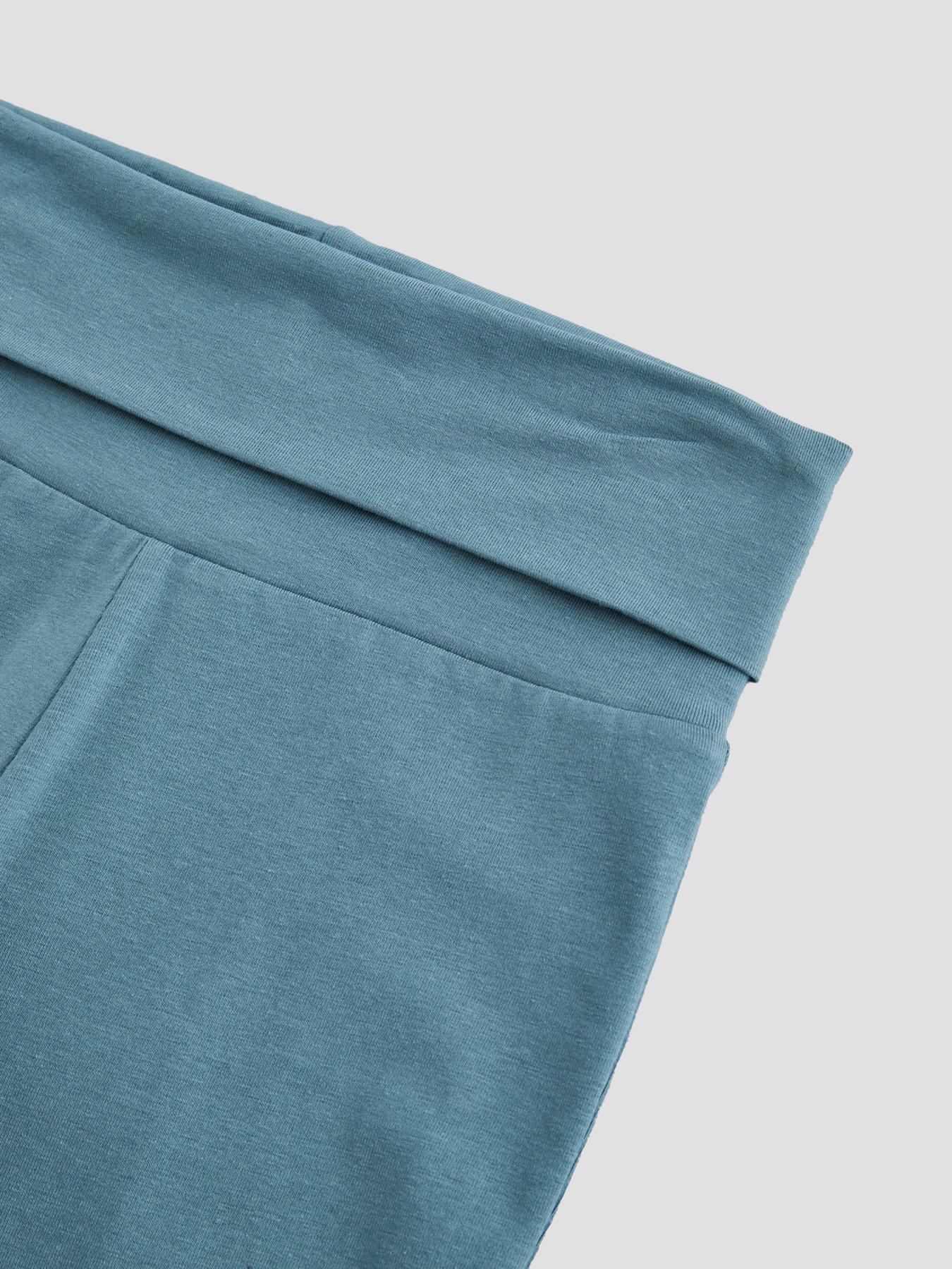 Image 3 of 4 of The Very Collection Girls Fold Over Flared Basic Leggings - Blue