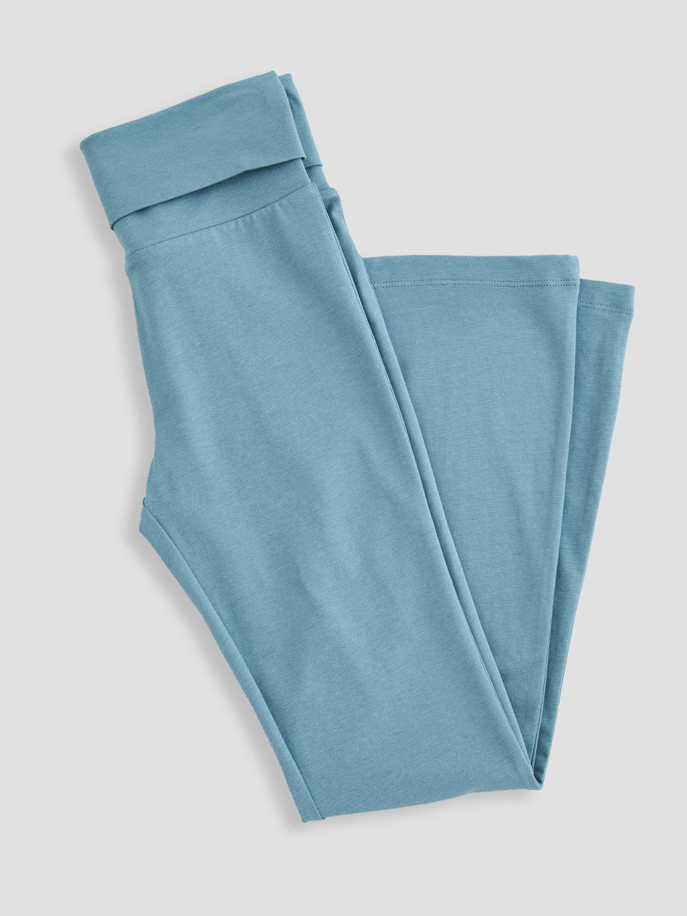 Image 4 of 4 of The Very Collection Girls Fold Over Flared Basic Leggings - Blue