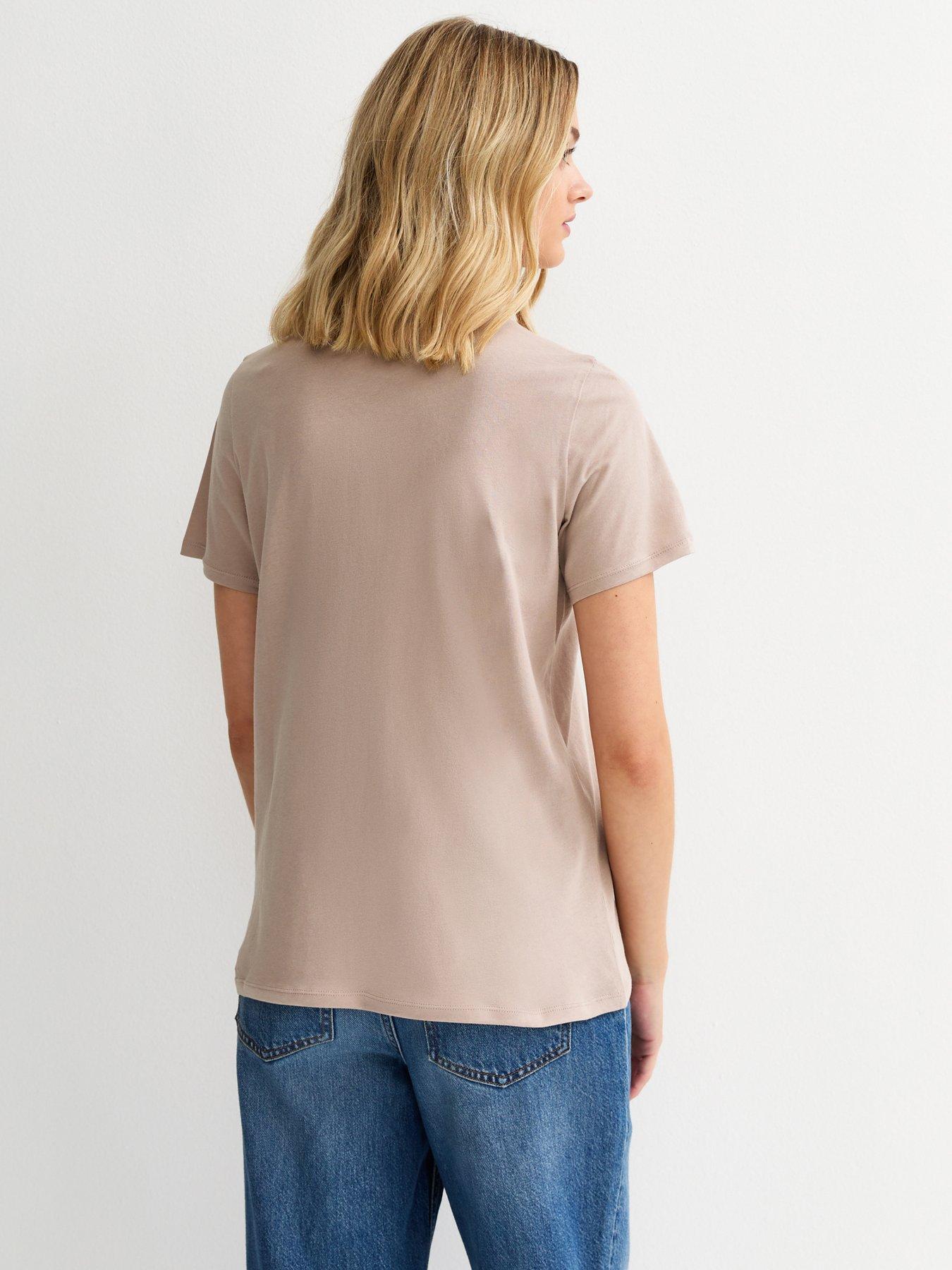 Image 2 of 5 of New Look Mink Leopard Print Nyc Regular T-shirt