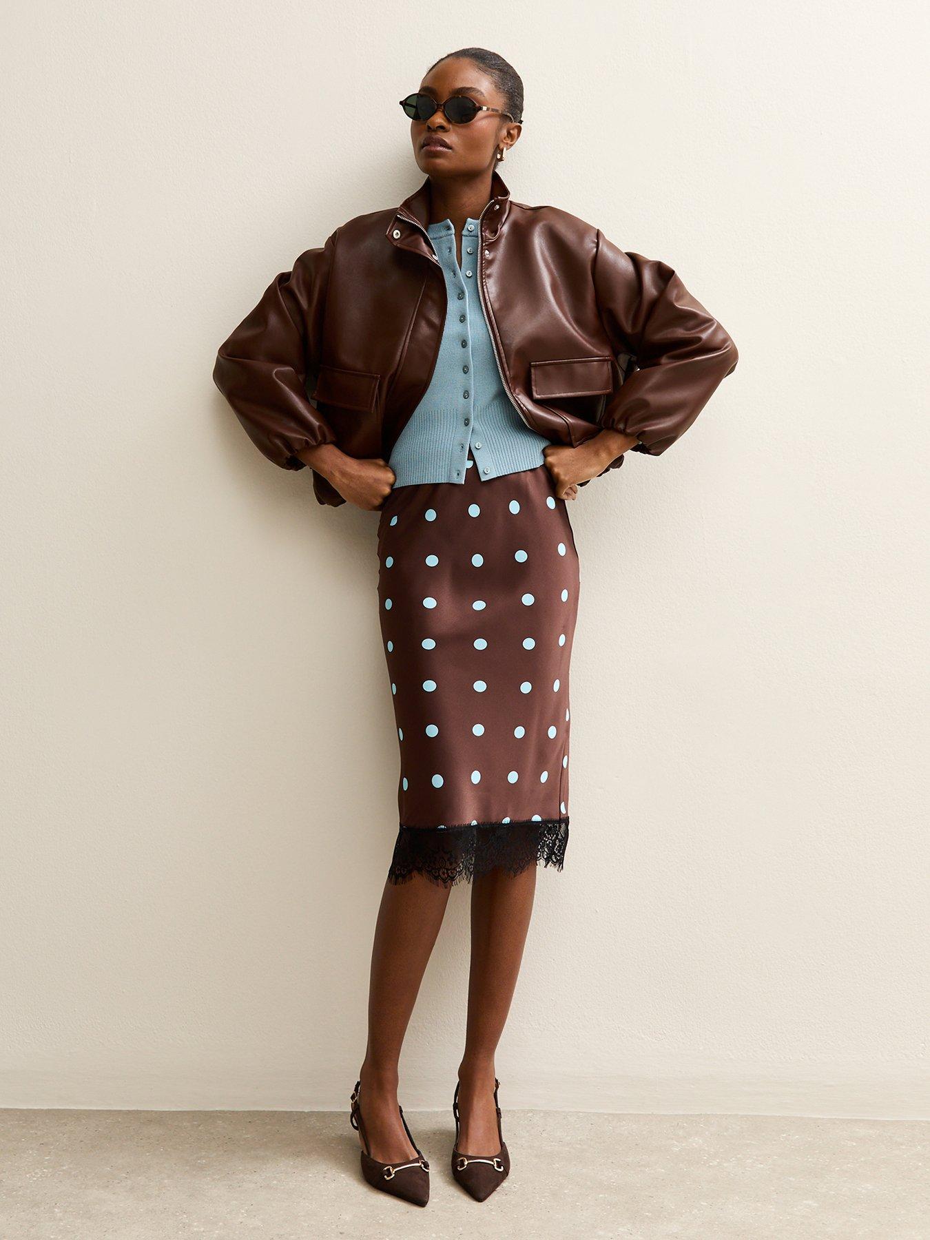 new-look-faux-leather-funnel-neck-bomber-jacket-dark-brownoutfit