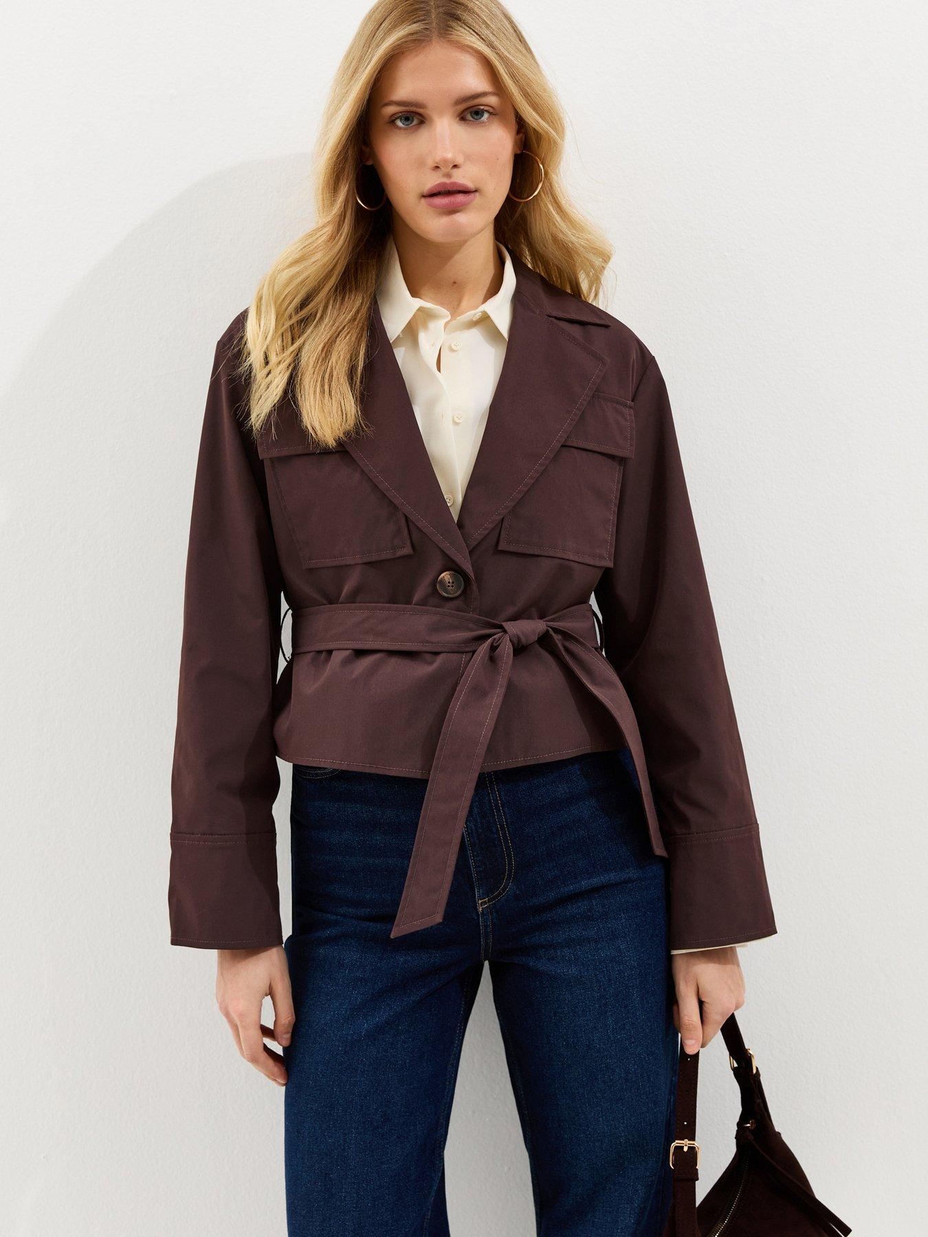 new-look-brown-double-pocket-belted-short-belted-macfront