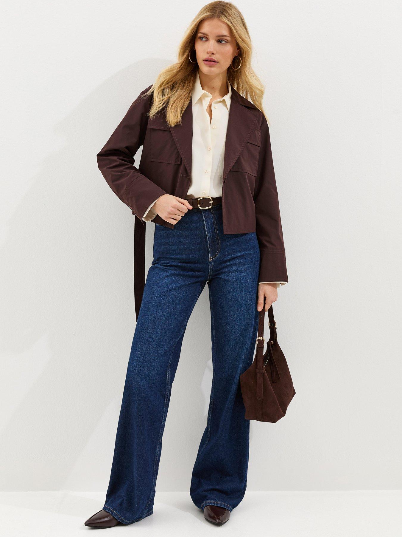 new-look-brown-double-pocket-belted-short-belted-macback
