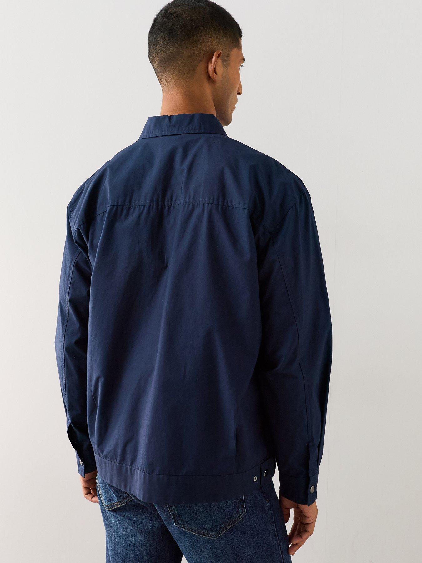 Image 2 of 7 of The Very Collection Pocket Front Button Through Overshirt - Navy