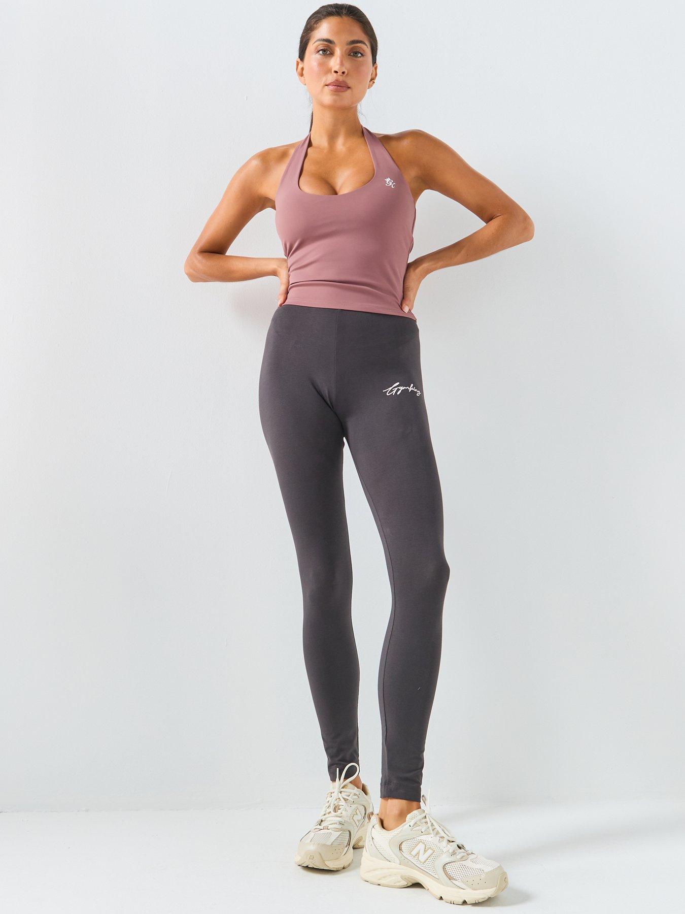 Image 3 of 5 of Gym King Womens Script Mindset Jersey Legging - Grey