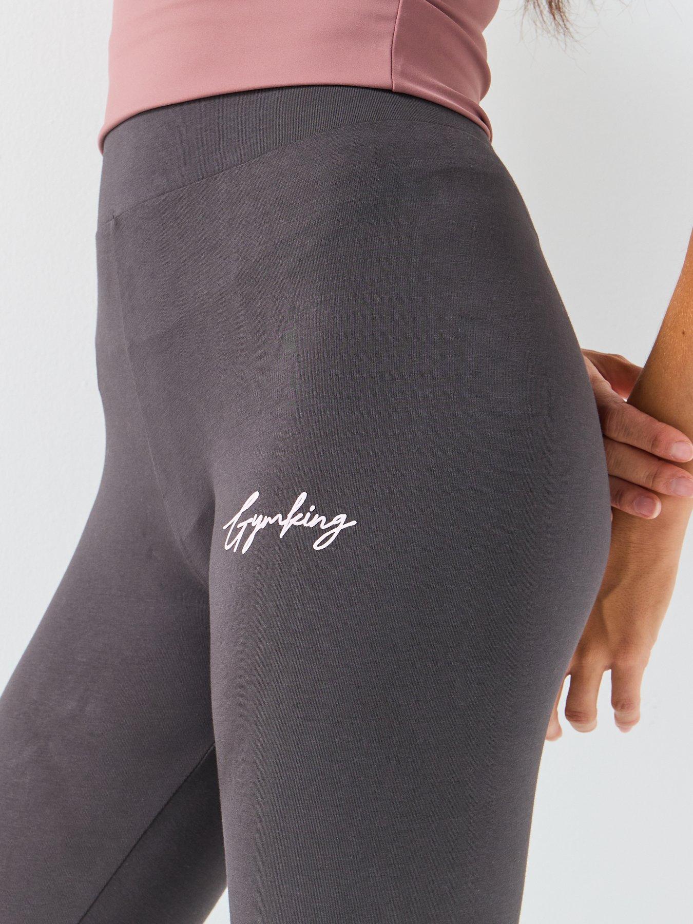 Image 4 of 5 of Gym King Womens Script Mindset Jersey Legging - Grey
