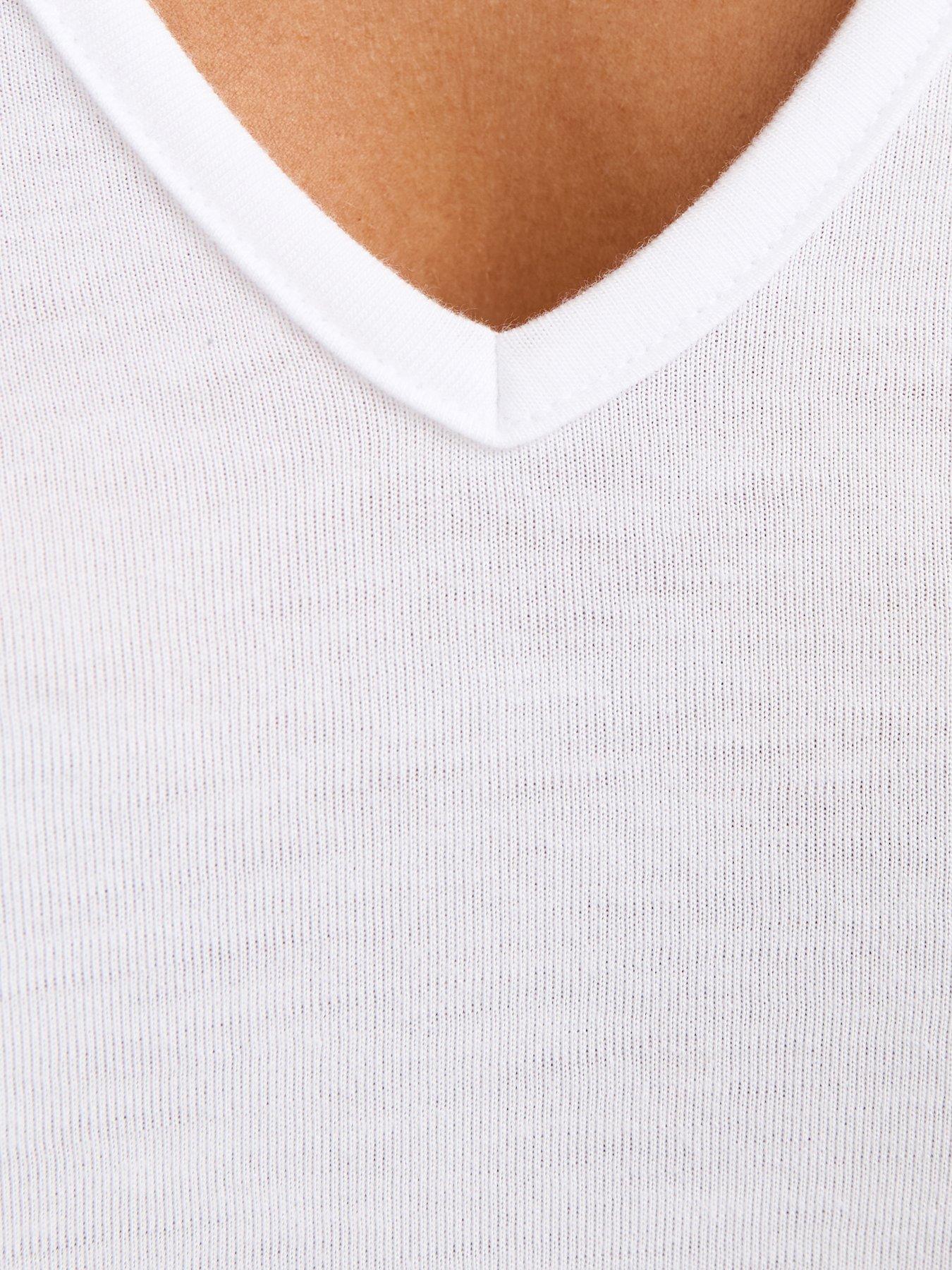 Image 5 of 5 of New Look White Relaxed V Neck Tank Top