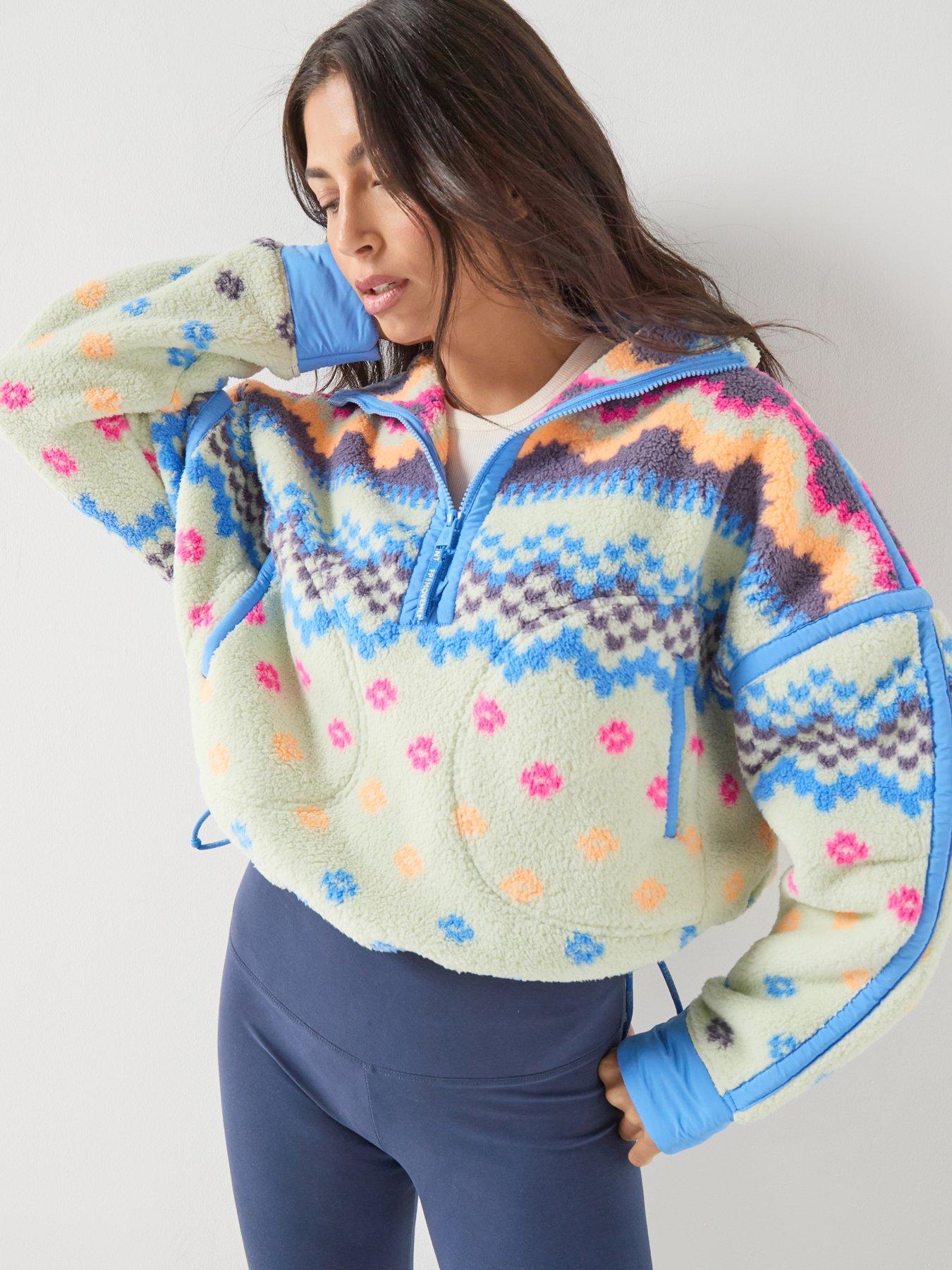 Image 4 of 5 of FP Movement Womens Training Printed Mountain High 1/2 Zip Fleece - Multi